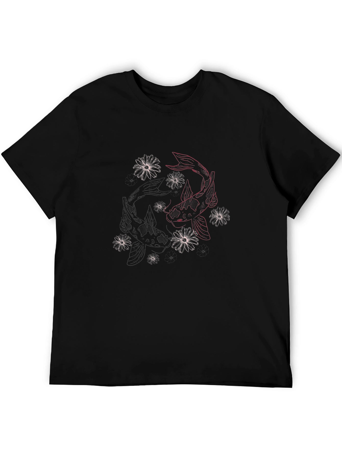 Yin Yang Koi Fish Graphic Tee - Modern Design