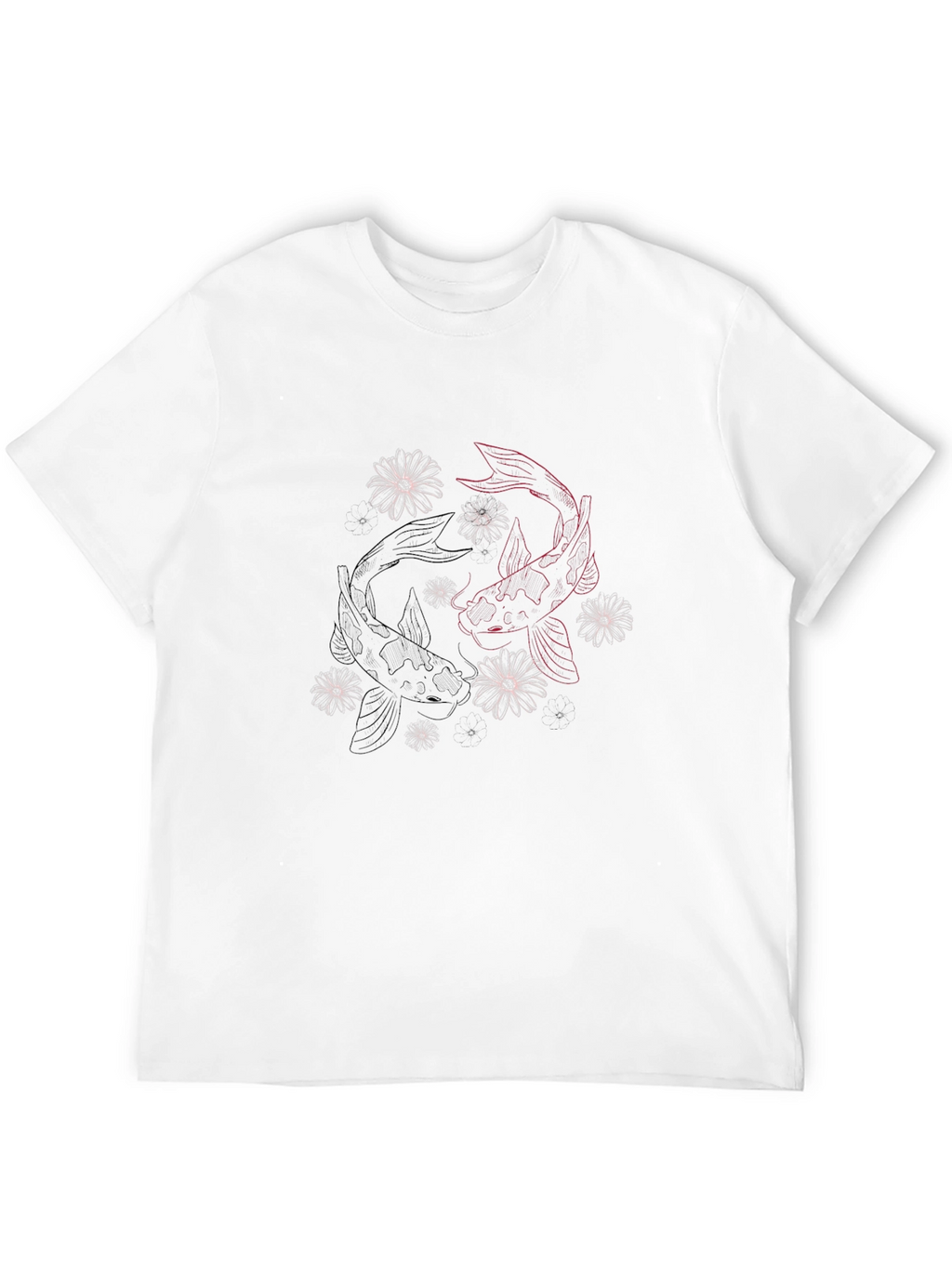 Yin Yang Koi Fish Graphic Tee - Modern Design