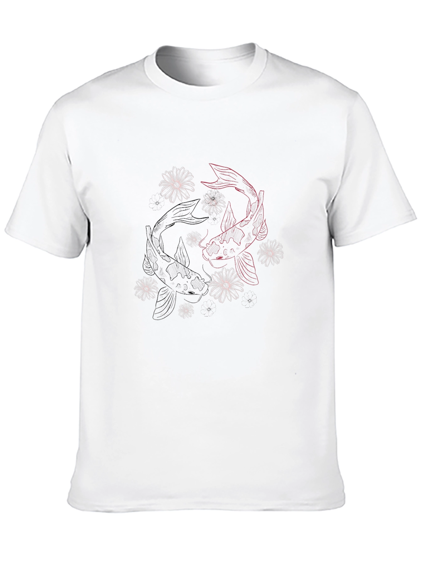 Yin Yang Koi Fish Graphic Tee - Modern Design