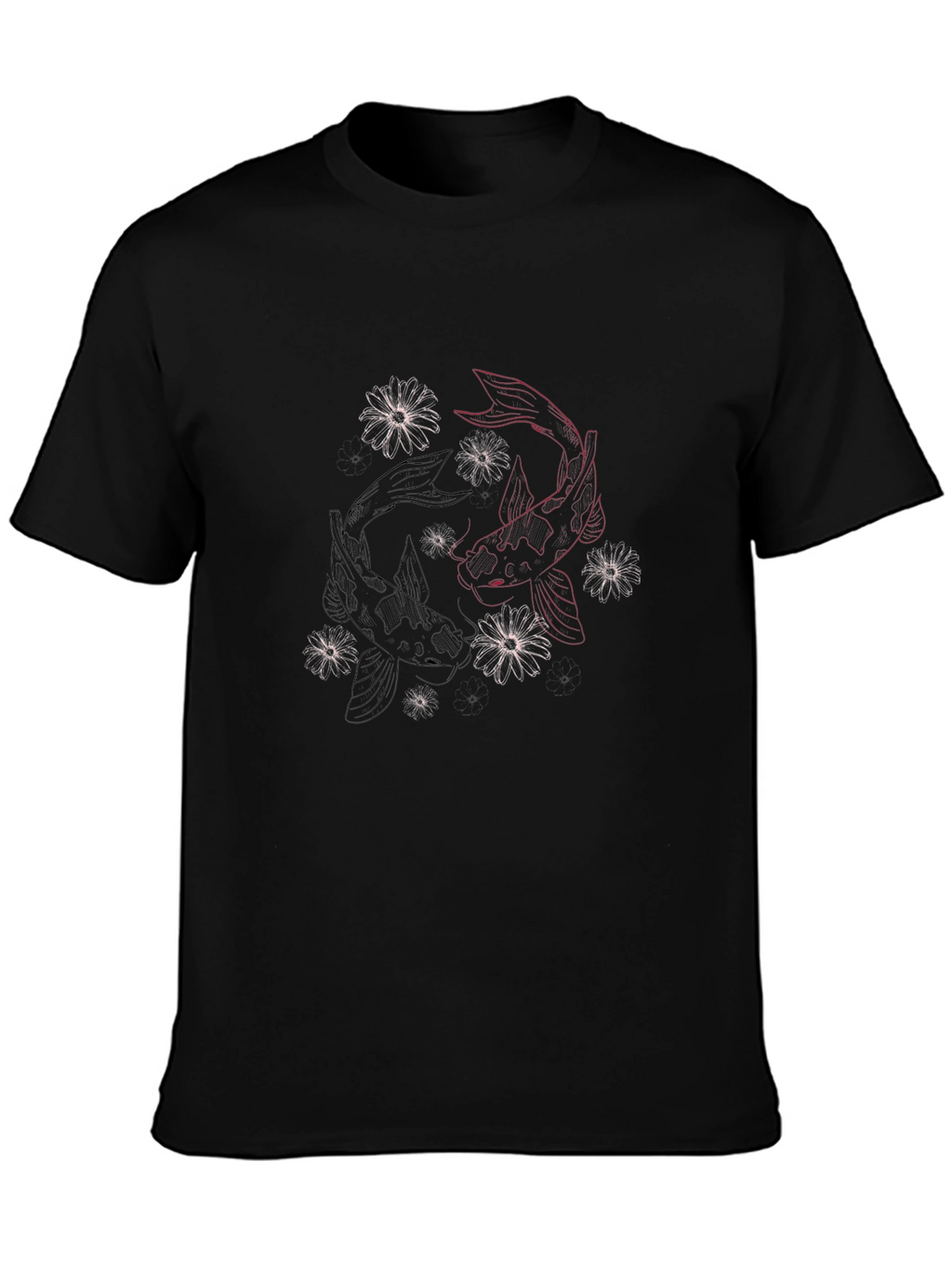 Yin Yang Koi Fish Graphic Tee - Modern Design