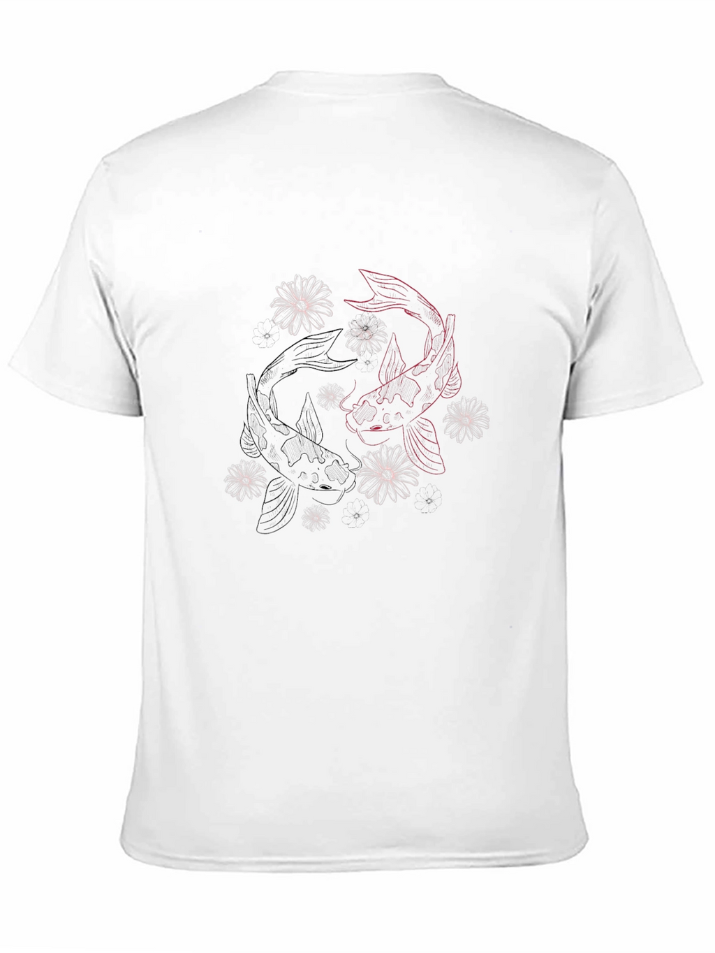 Yin Yang Koi Fish Graphic Tee - Modern Design