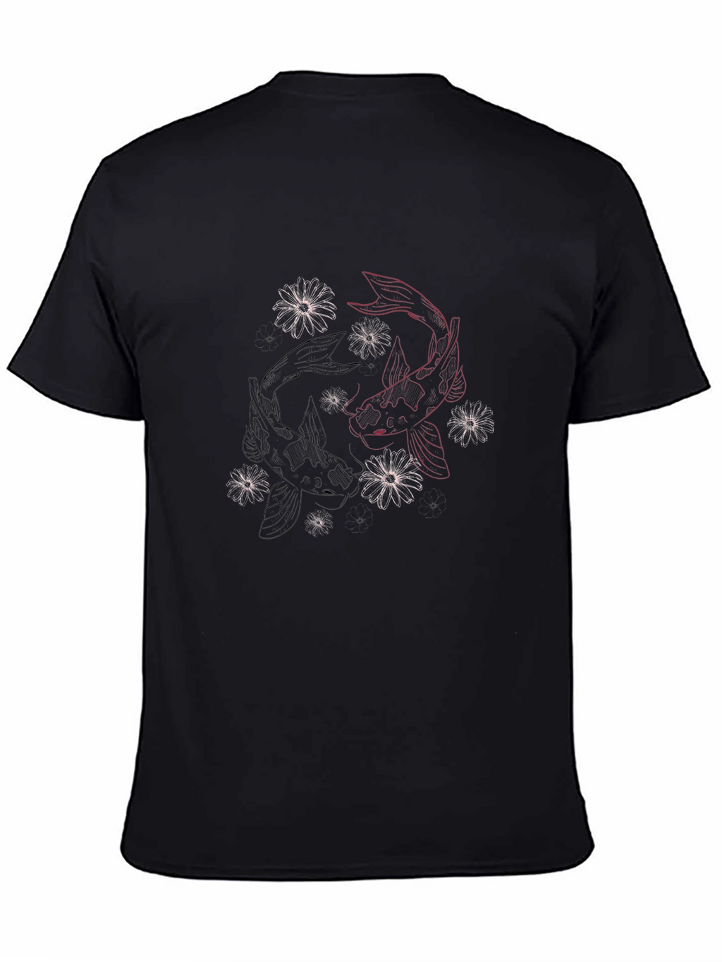Yin Yang Koi Fish Graphic Tee - Modern Design