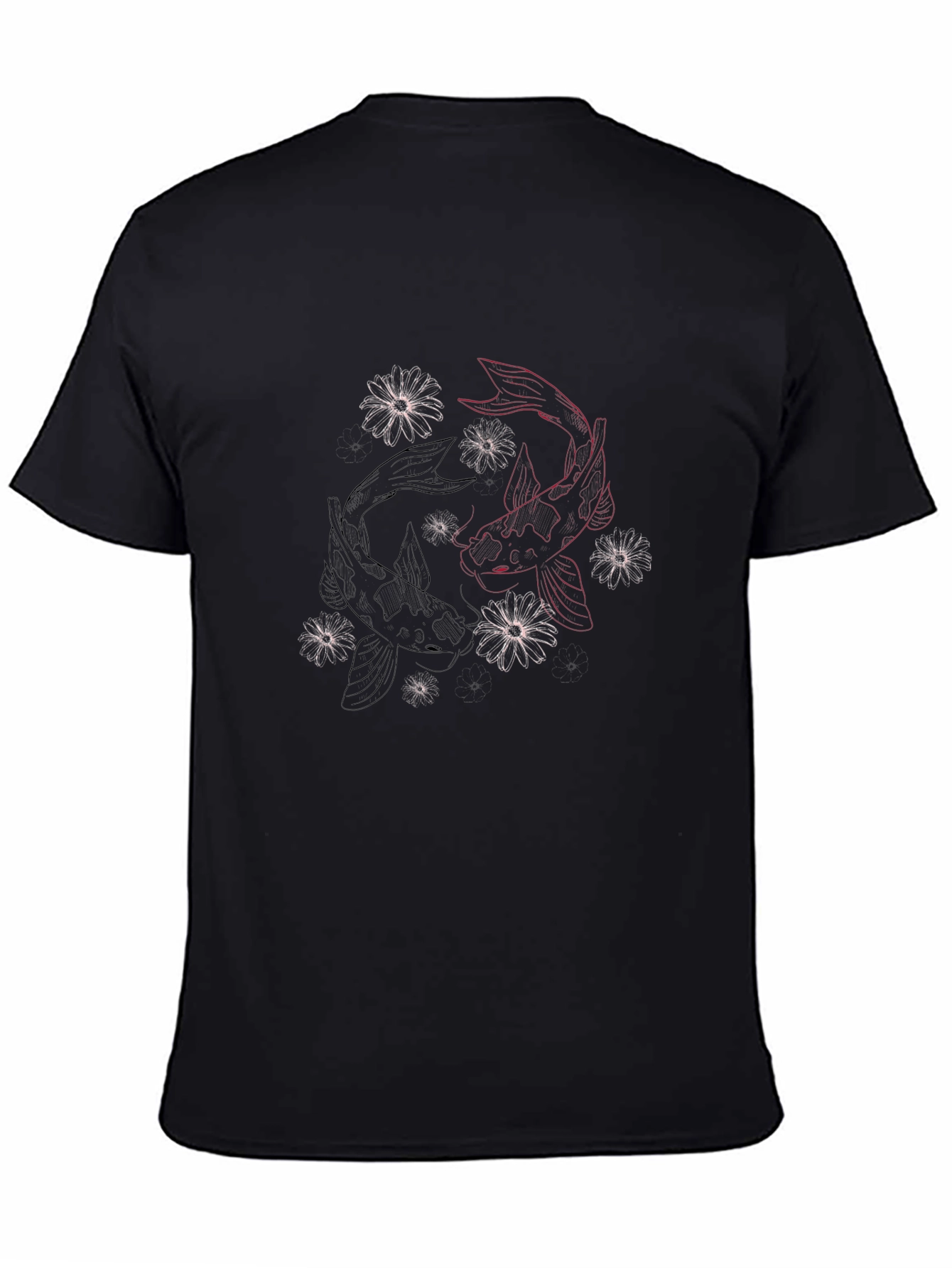 Yin Yang Koi Fish Graphic Tee - Modern Design