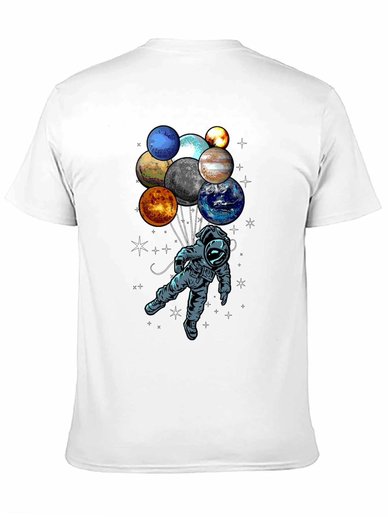 Astronaut Planet Balloon Graphic Tee