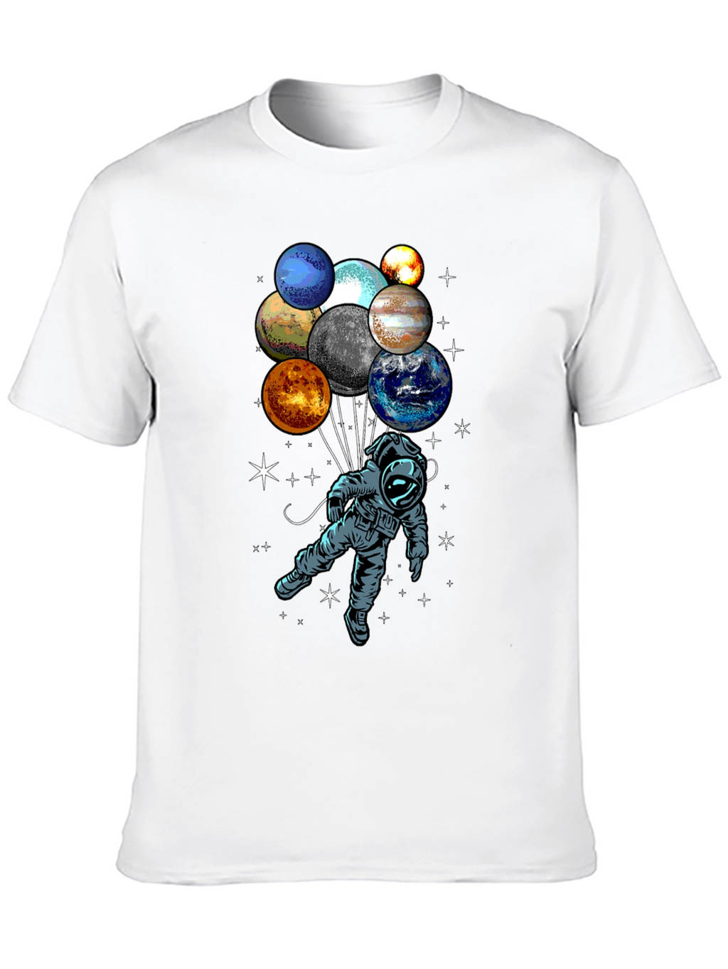 Astronaut Planet Balloon Graphic Tee