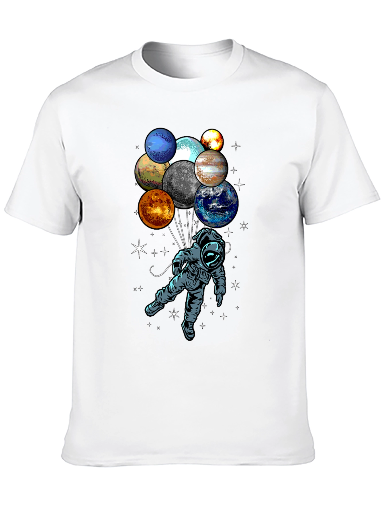Astronaut Planet Balloon Graphic Tee