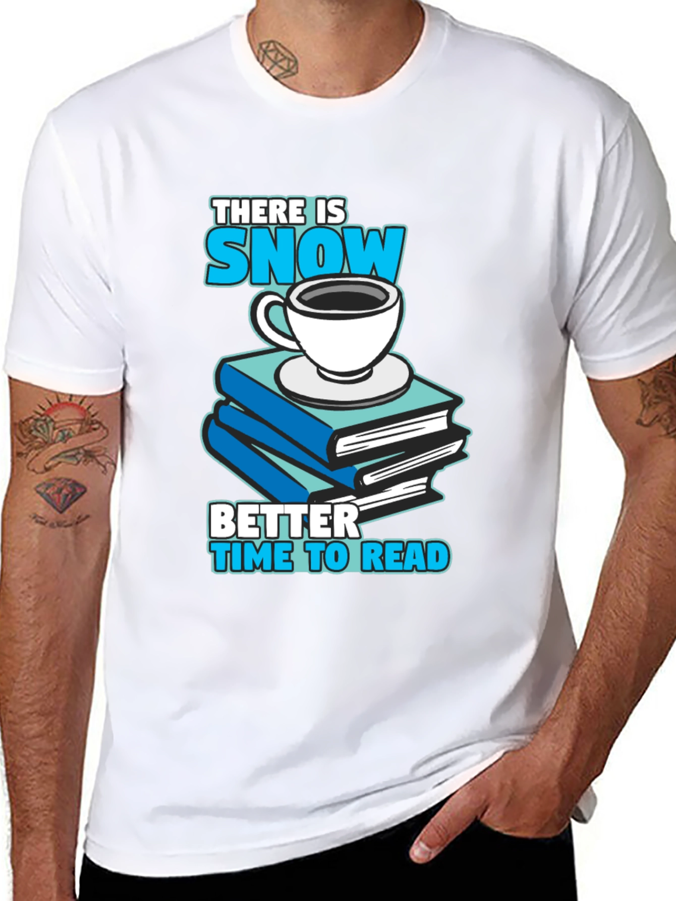 Snow Day Reading T-Shirt: Books & Coffee
