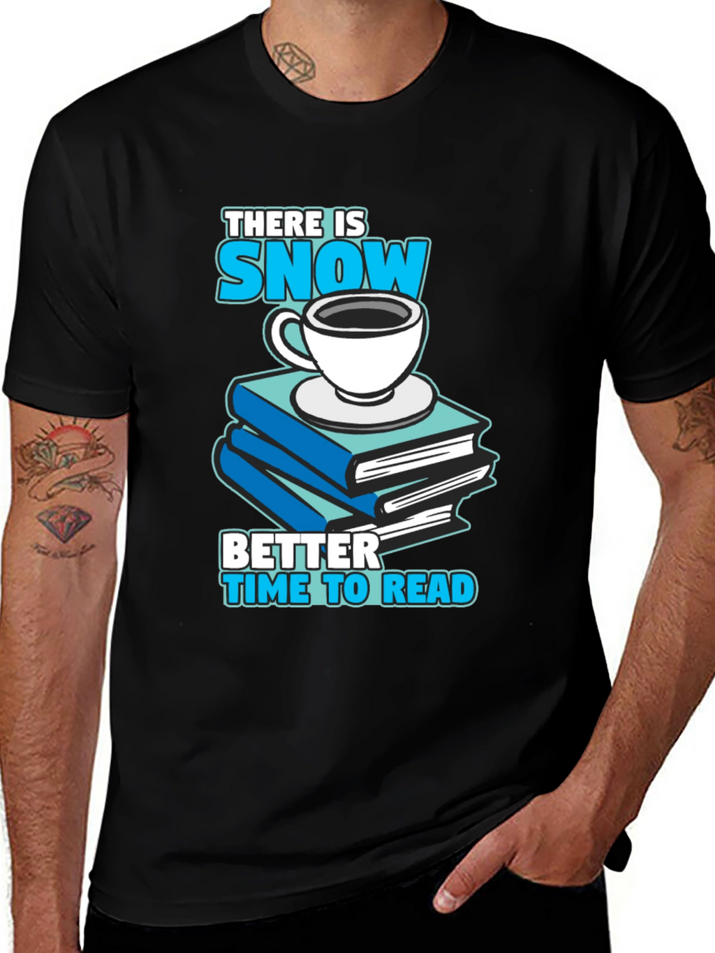 Snow Day Reading T-Shirt: Books & Coffee