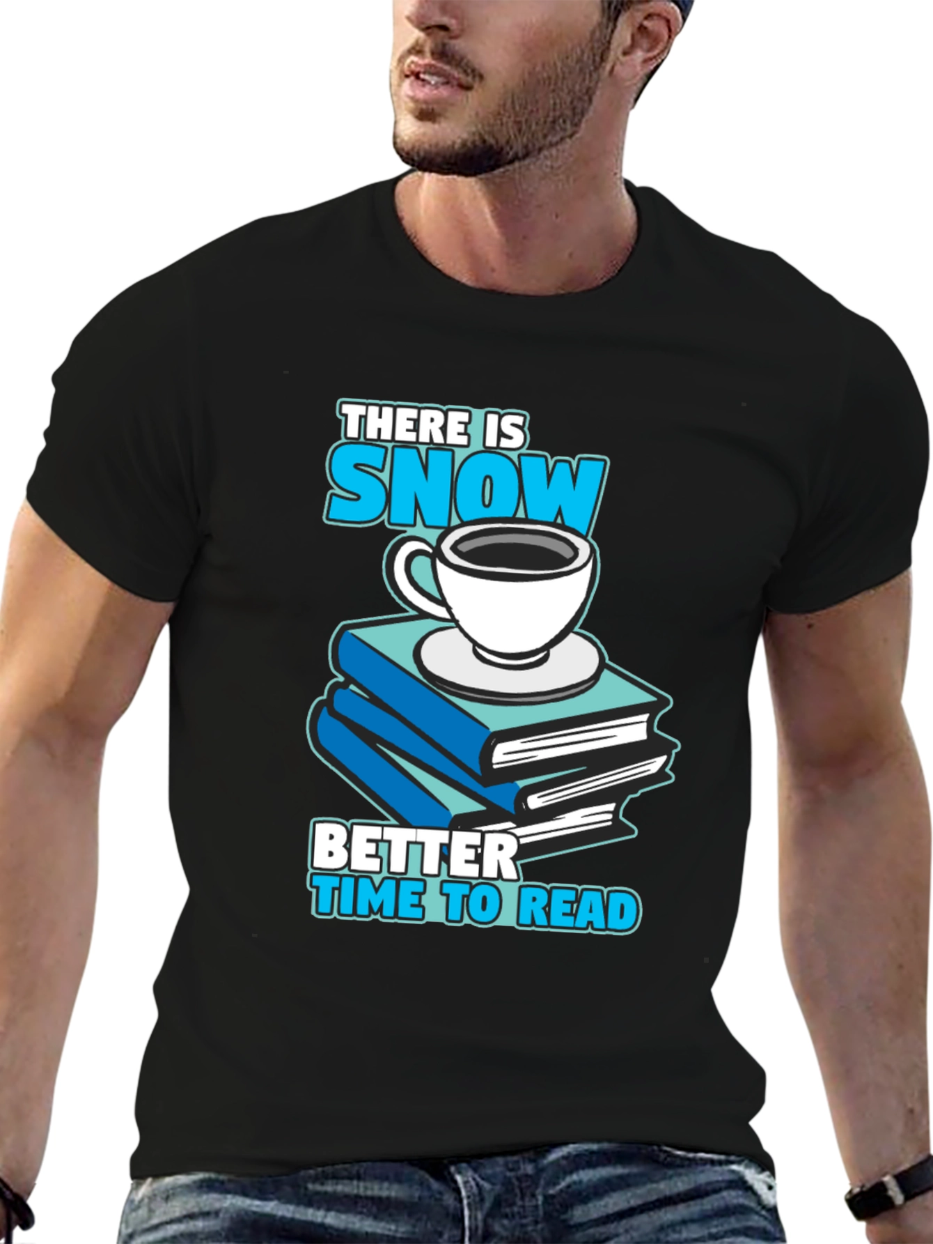 Snow Day Reading T-Shirt: Books & Coffee
