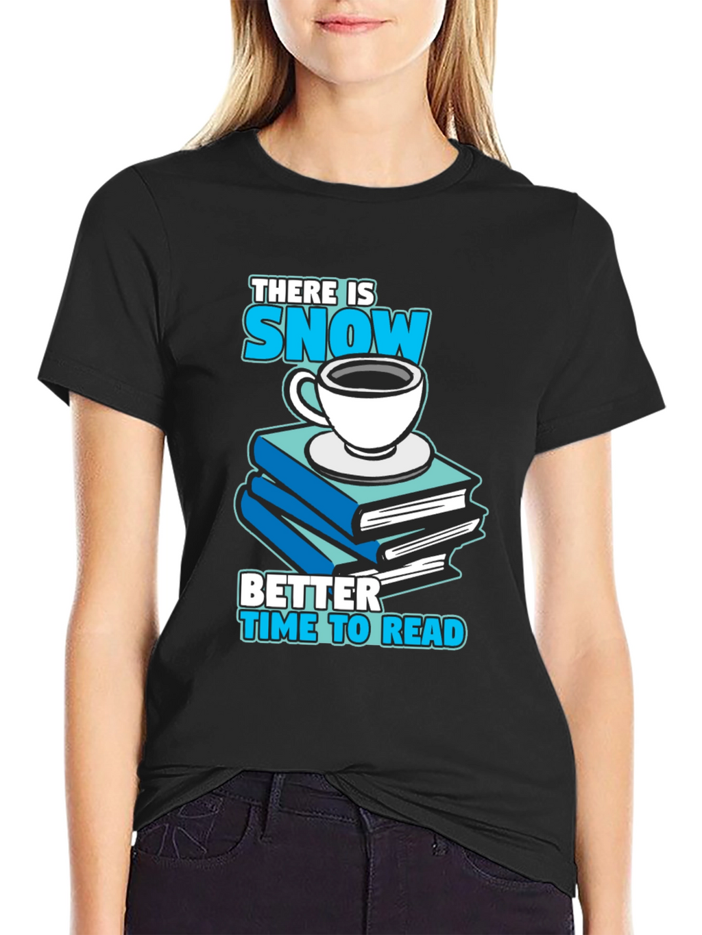 Snow Day Reading T-Shirt: Books & Coffee
