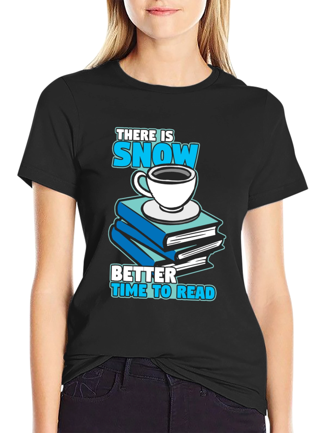 Snow Day Reading T-Shirt: Books & Coffee