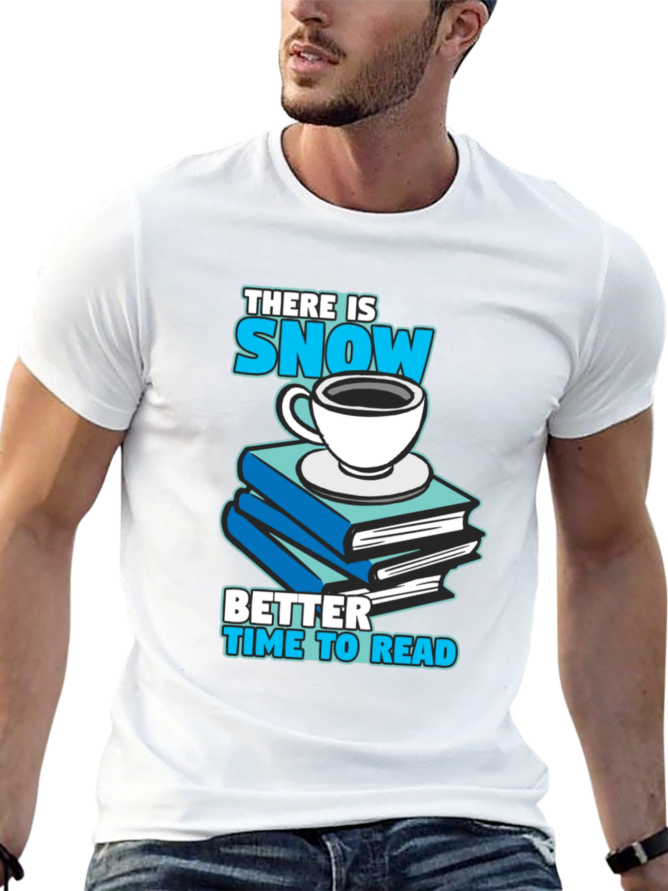 Snow Day Reading T-Shirt: Books & Coffee