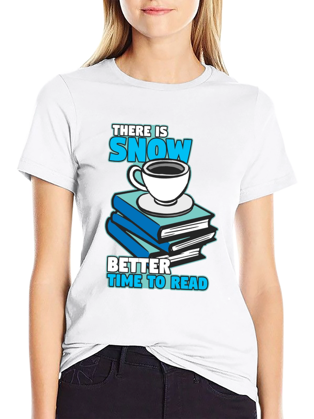 Snow Day Reading T-Shirt: Books & Coffee