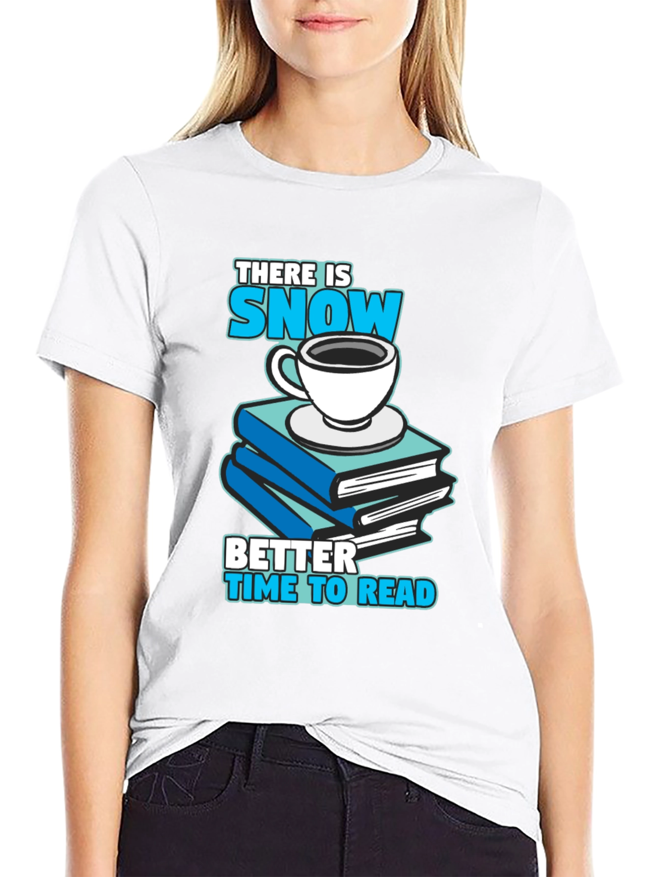 Snow Day Reading T-Shirt: Books & Coffee