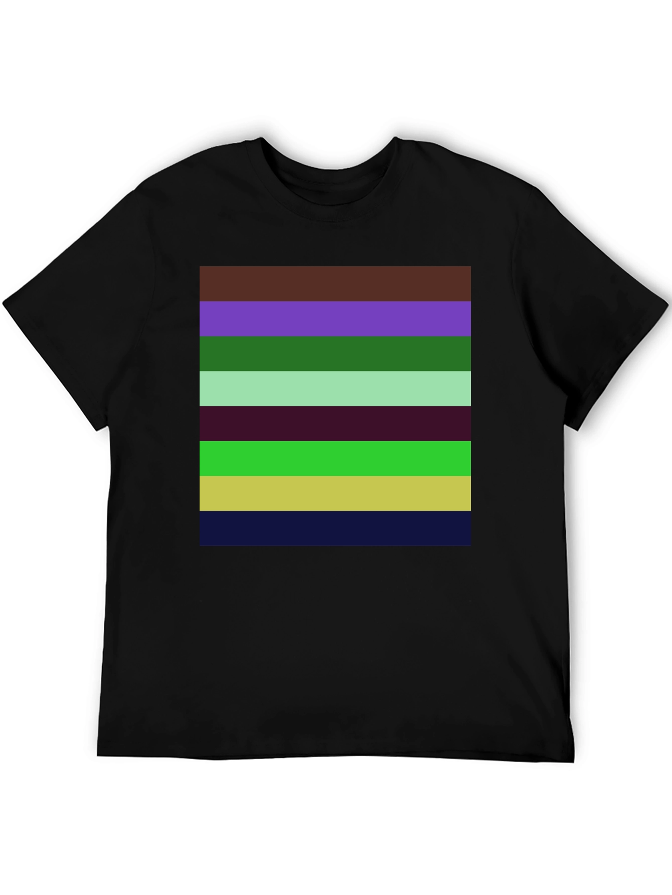 Striped Pattern Graphic T-Shirt