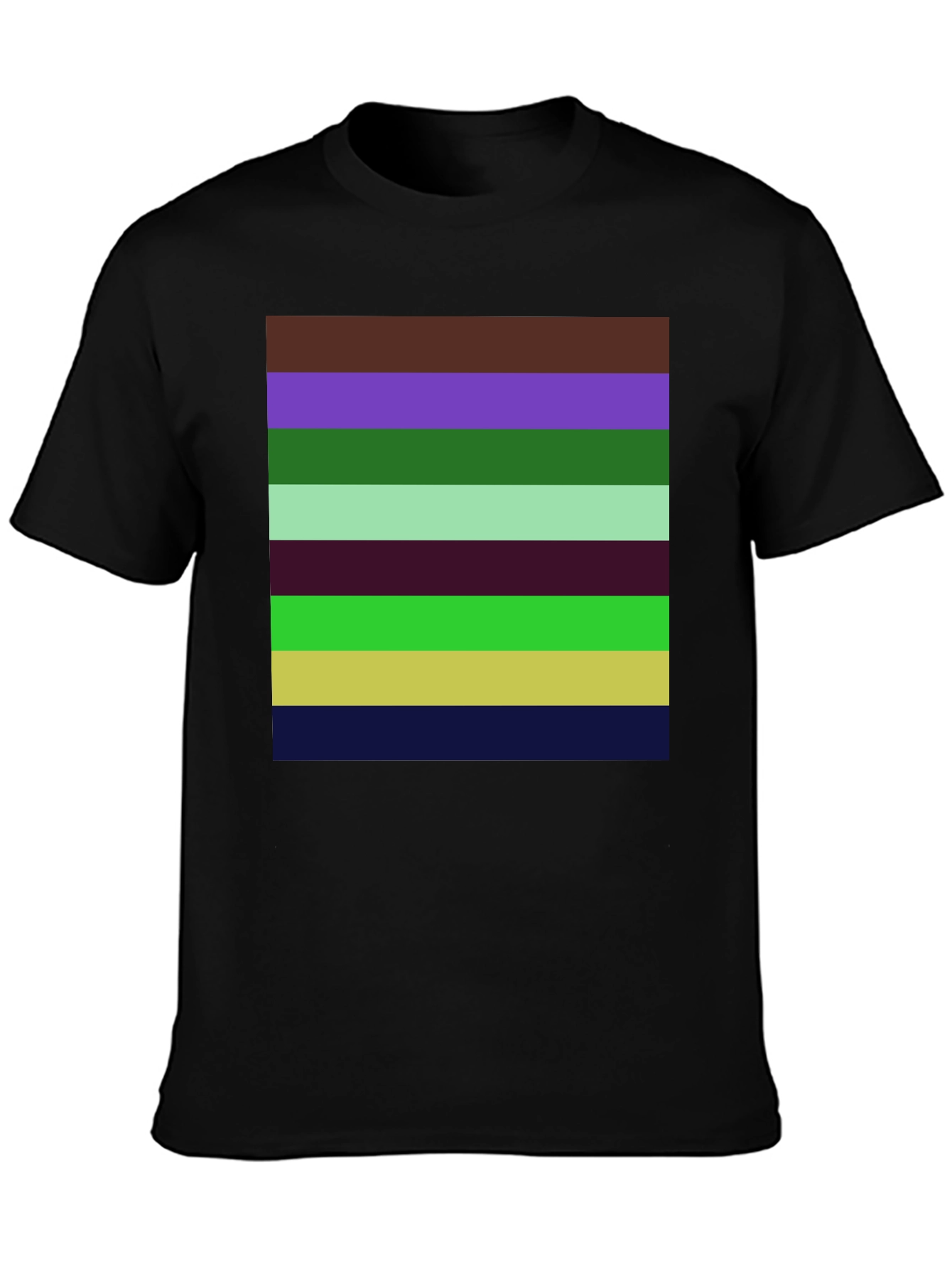 Striped Pattern Graphic T-Shirt