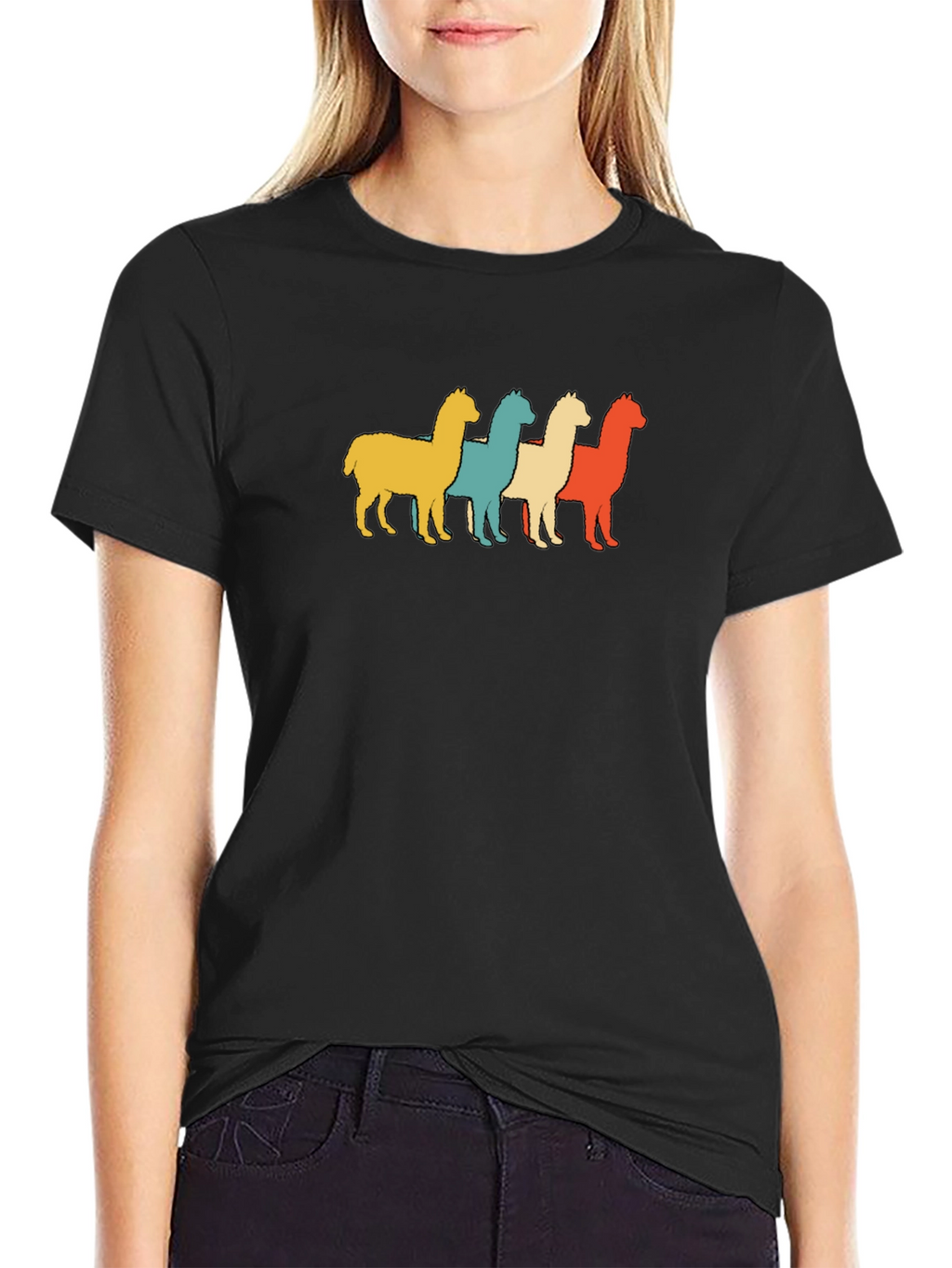 Retro Alpaca T-Shirt - Graphic Tee for Men