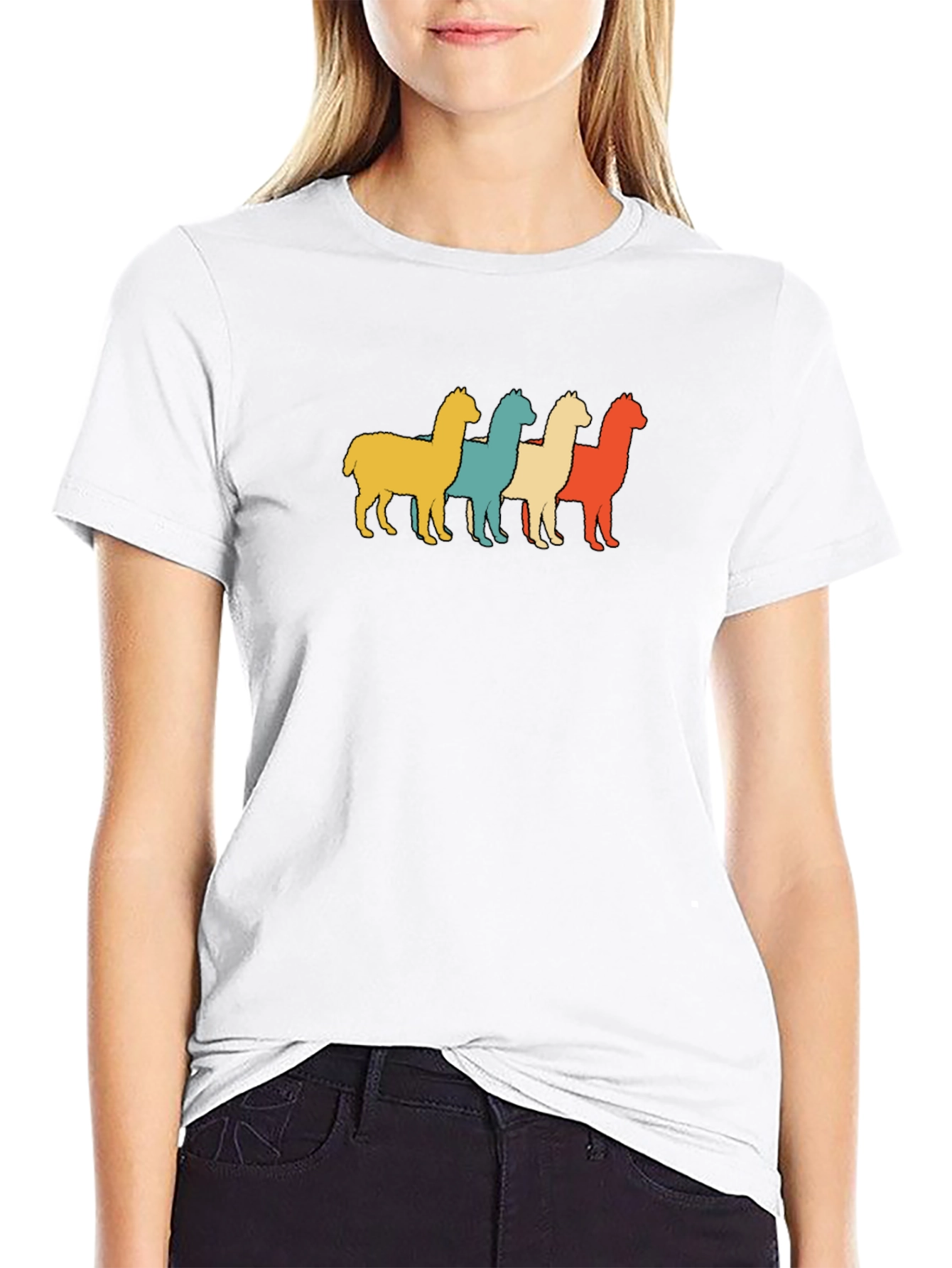 Retro Alpaca T-Shirt - Graphic Tee for Men