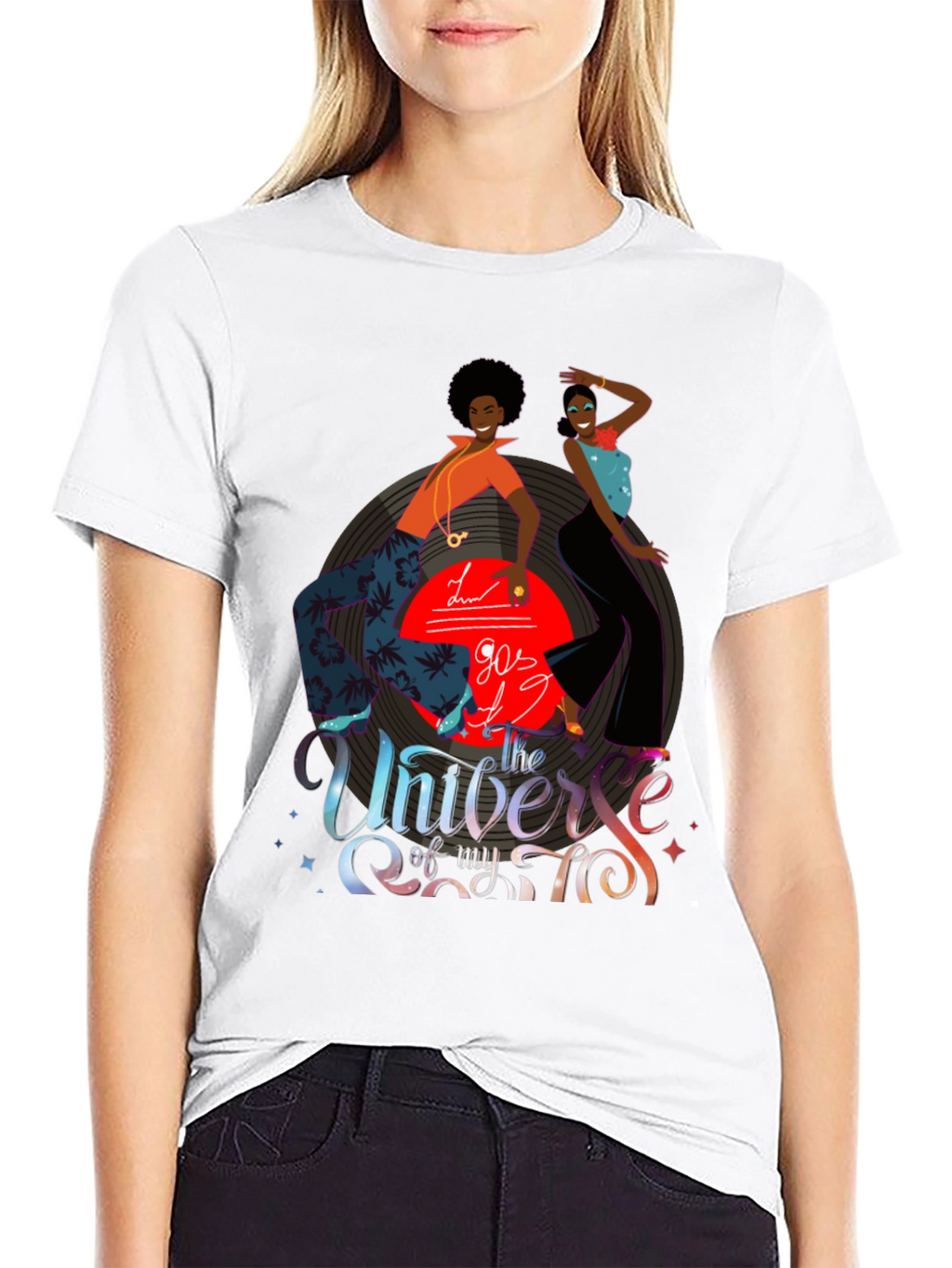 Retro 70s Disco T-Shirt Groovy Vinyl Graphic Tee