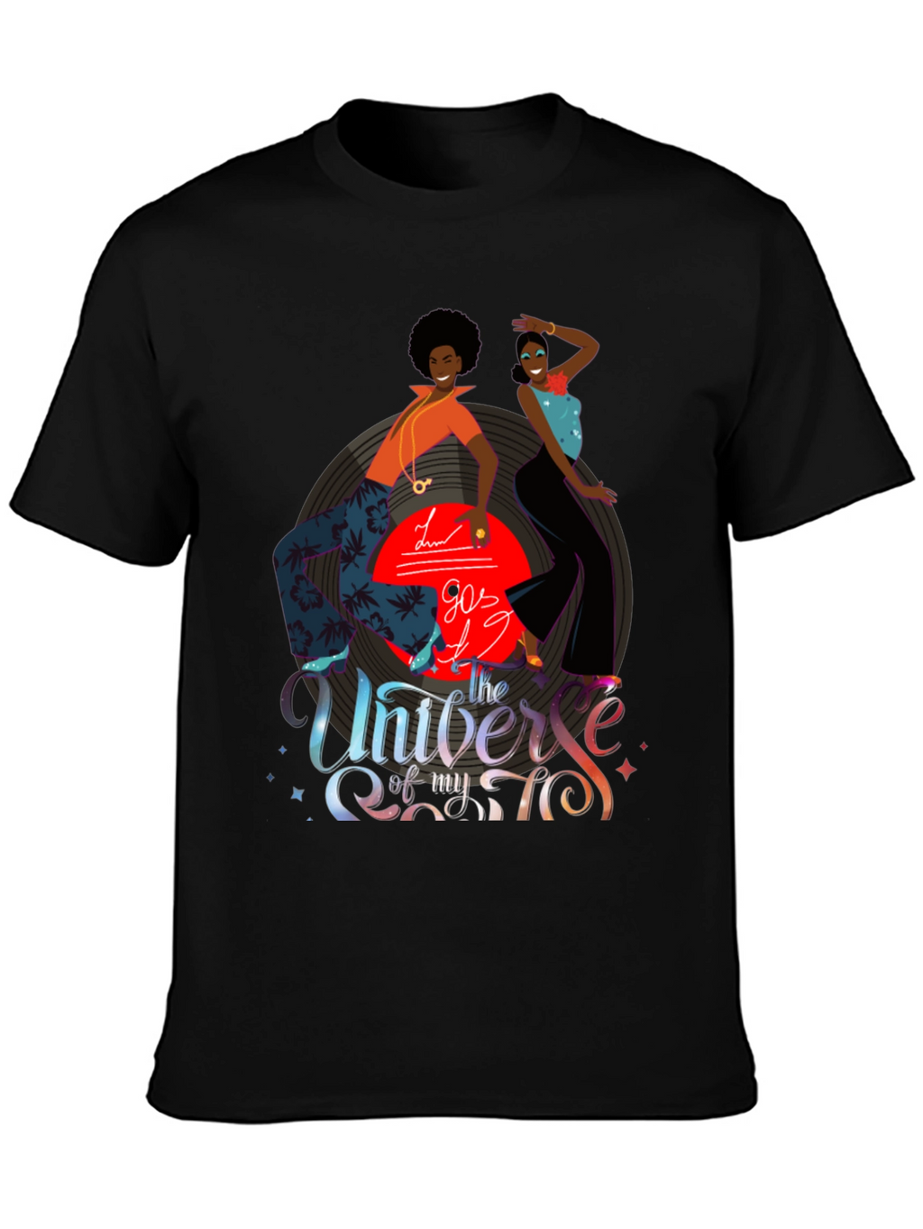Retro 70s Disco T-Shirt Groovy Vinyl Graphic Tee