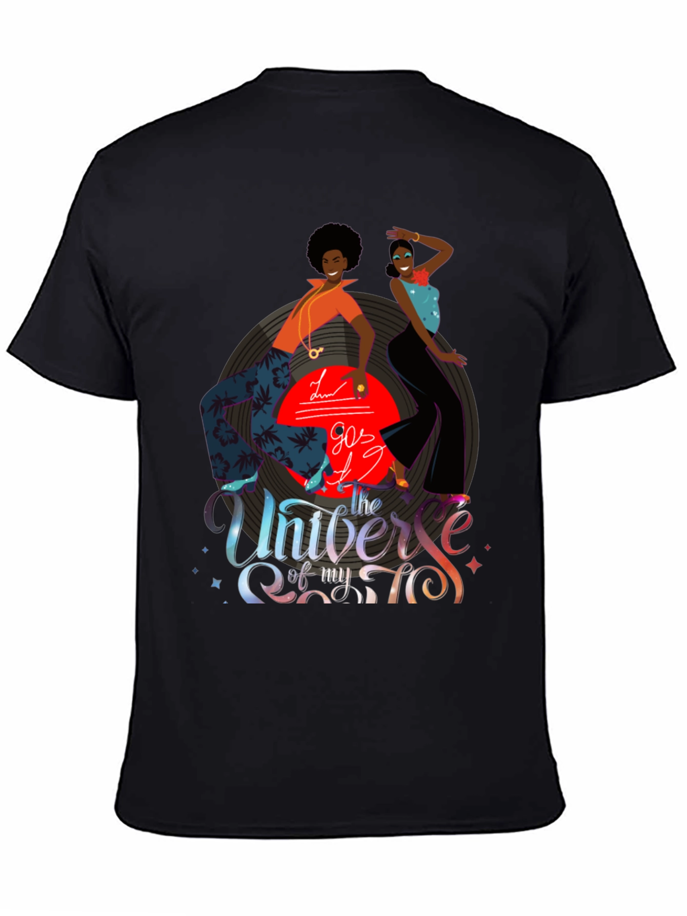 Retro 70s Disco T-Shirt Groovy Vinyl Graphic Tee