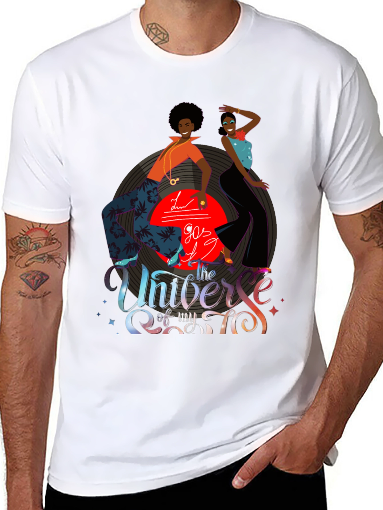 Retro 70s Disco T-Shirt Groovy Vinyl Graphic Tee