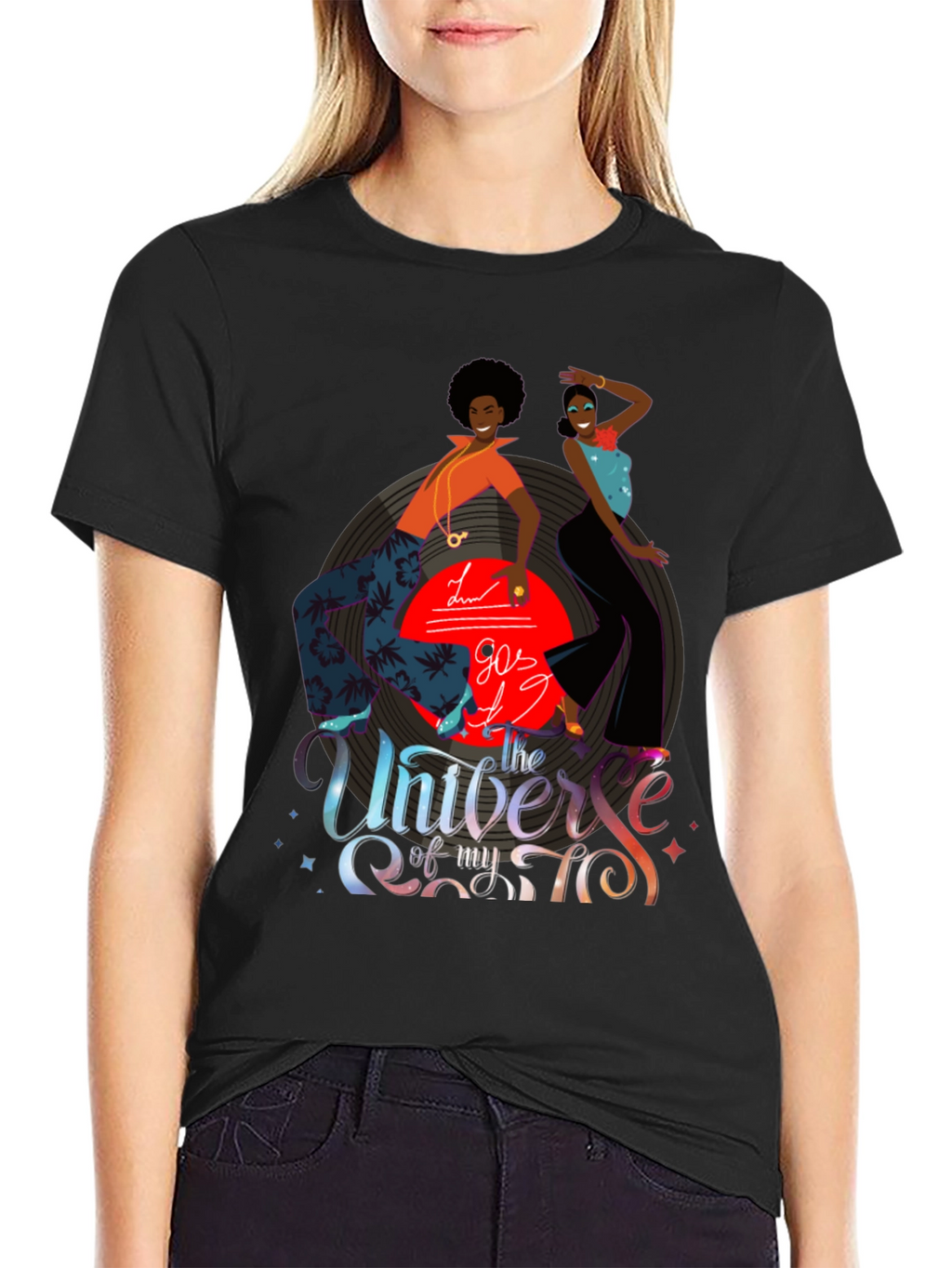 Retro 70s Disco T-Shirt Groovy Vinyl Graphic Tee