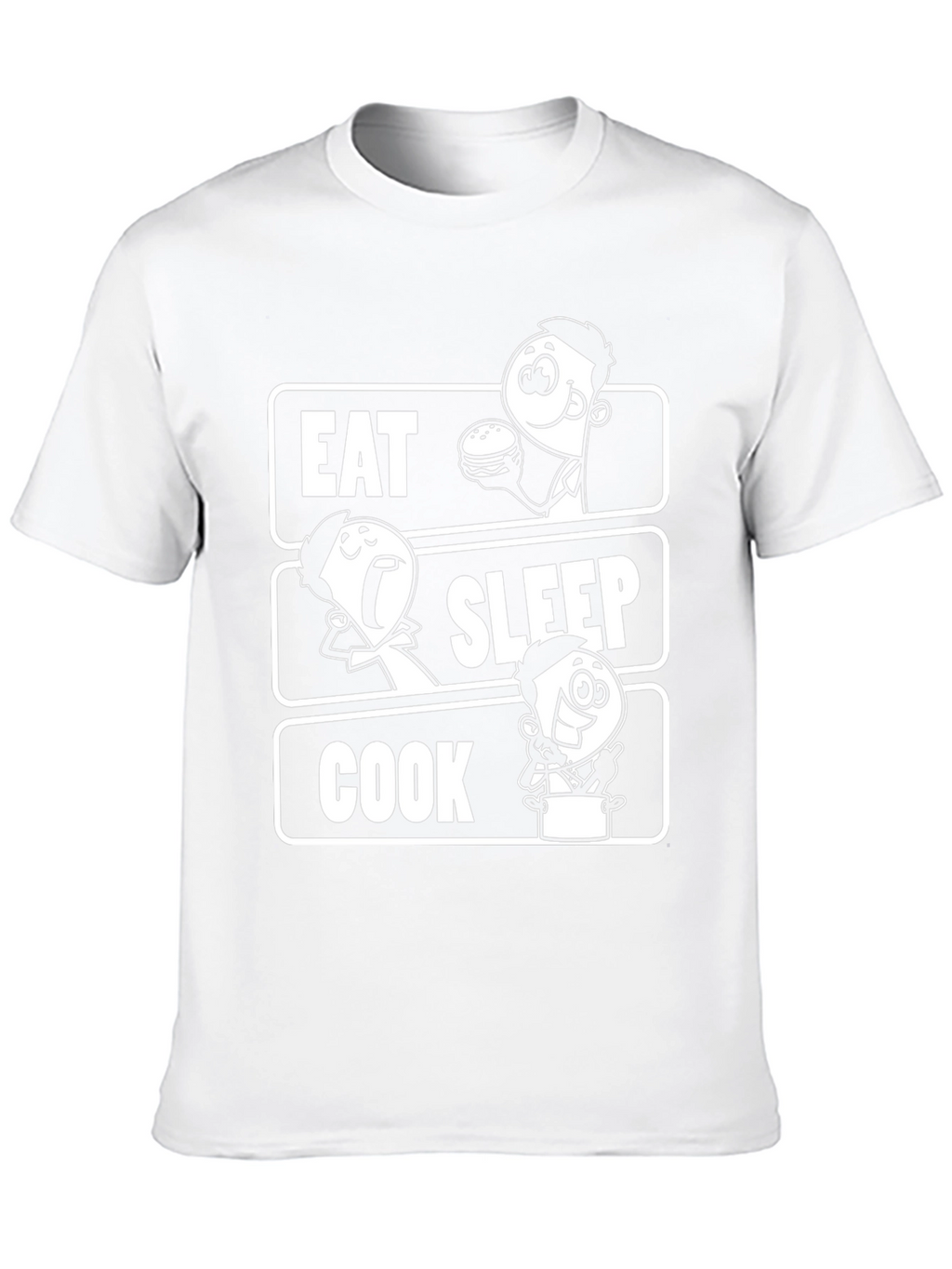 Eat Sleep Cook Black Graphic T-Shirt