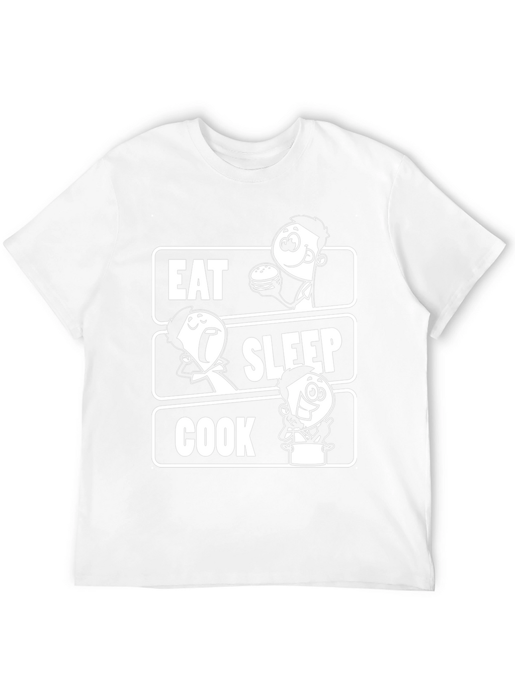 Eat Sleep Cook Black Graphic T-Shirt