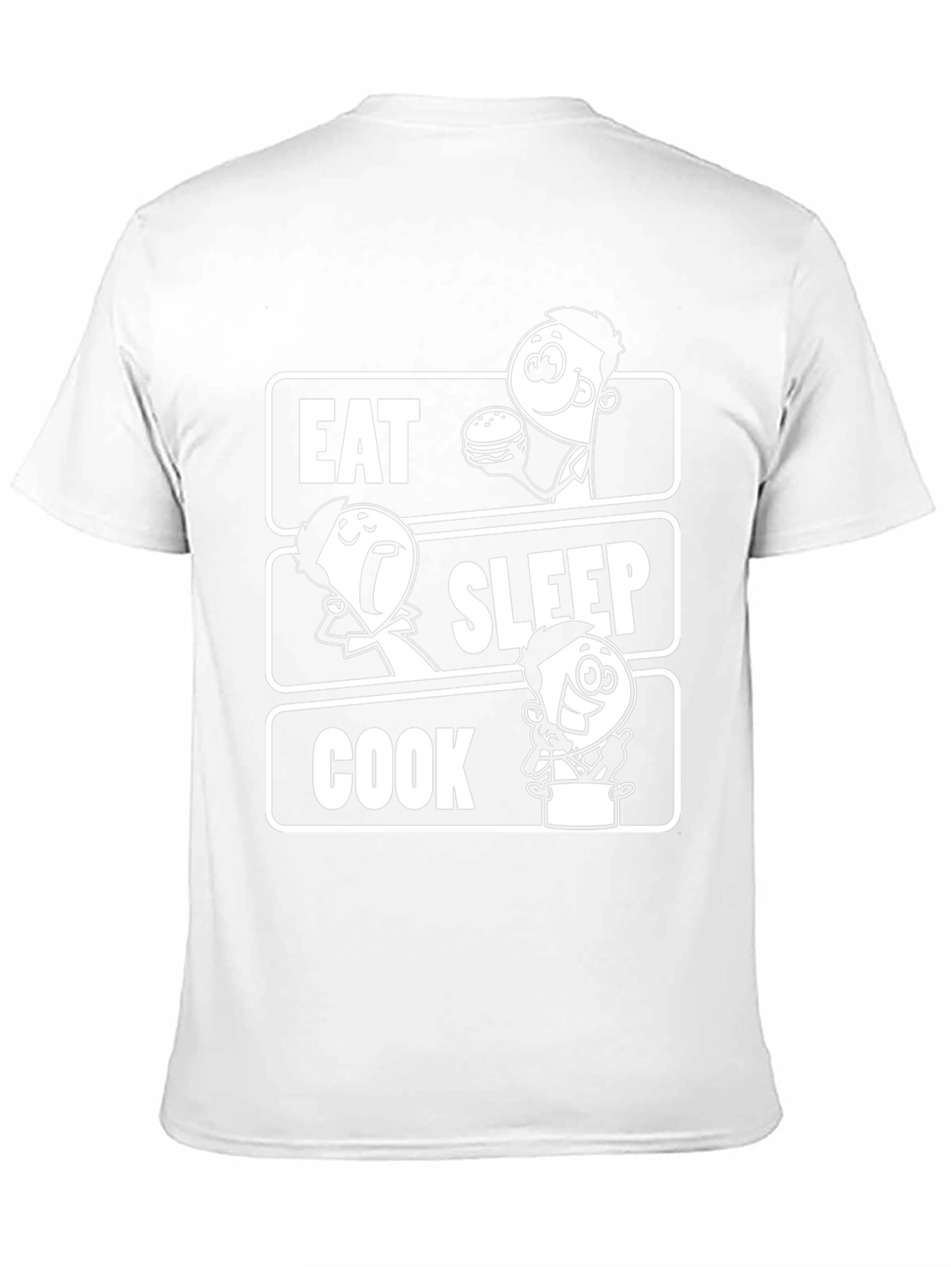 Eat Sleep Cook Black Graphic T-Shirt