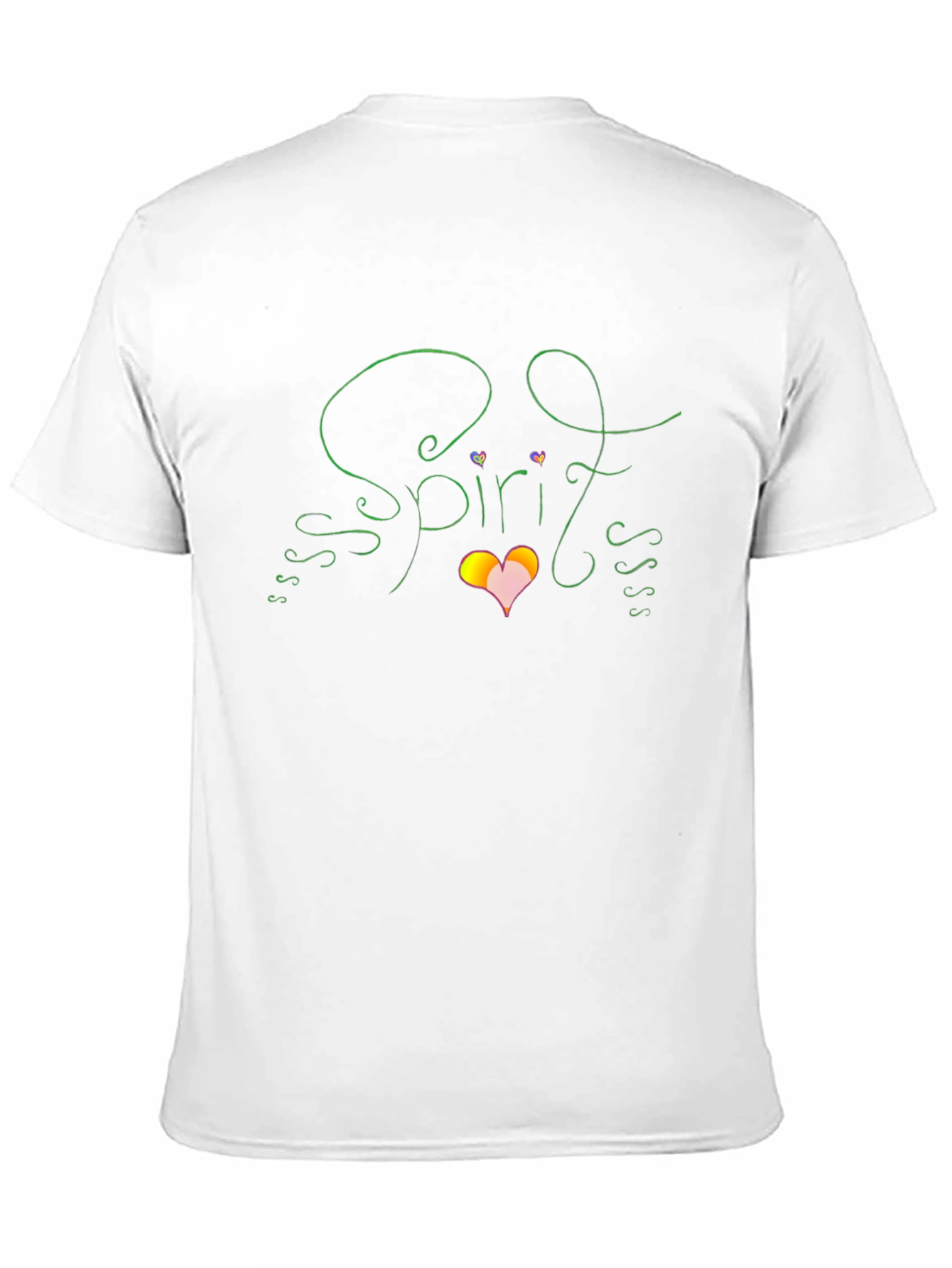 Spirit Graphic T-Shirt Heart Design Black Cotton Tee