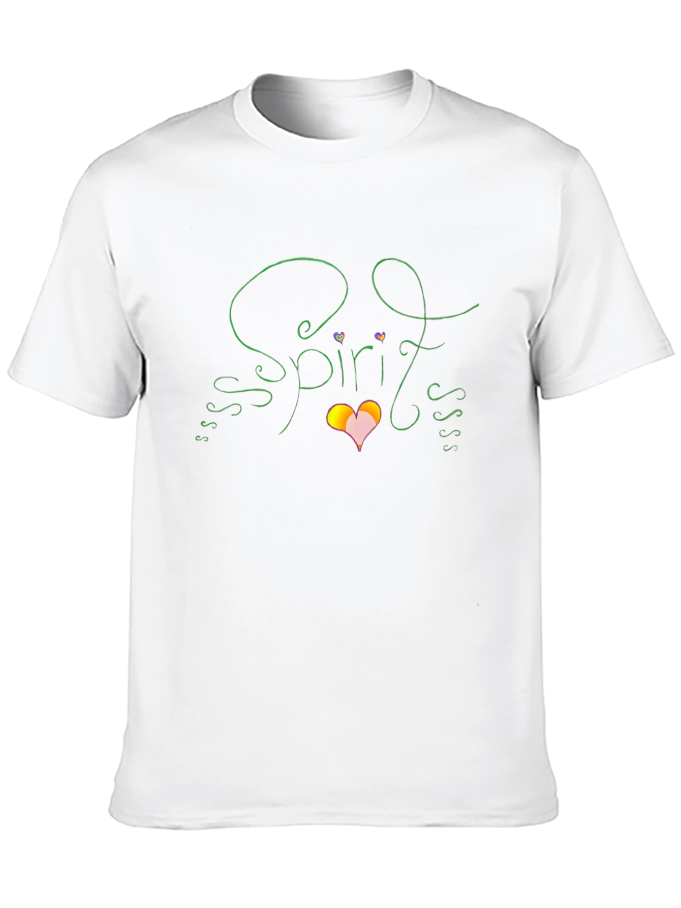 Spirit Graphic T-Shirt Heart Design Black Cotton Tee