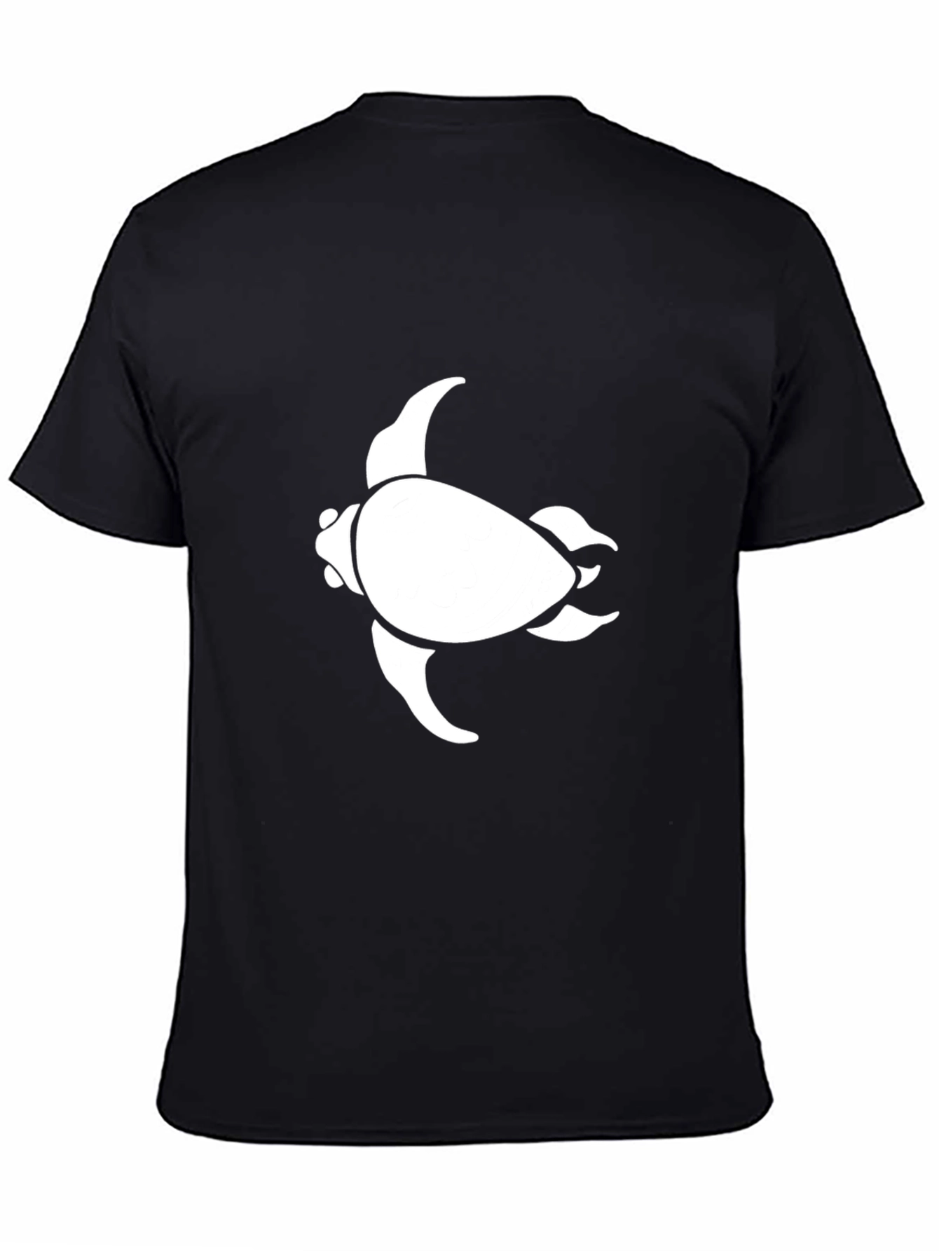 Sea Turtle Graphic Tee - Black Cotton Blend