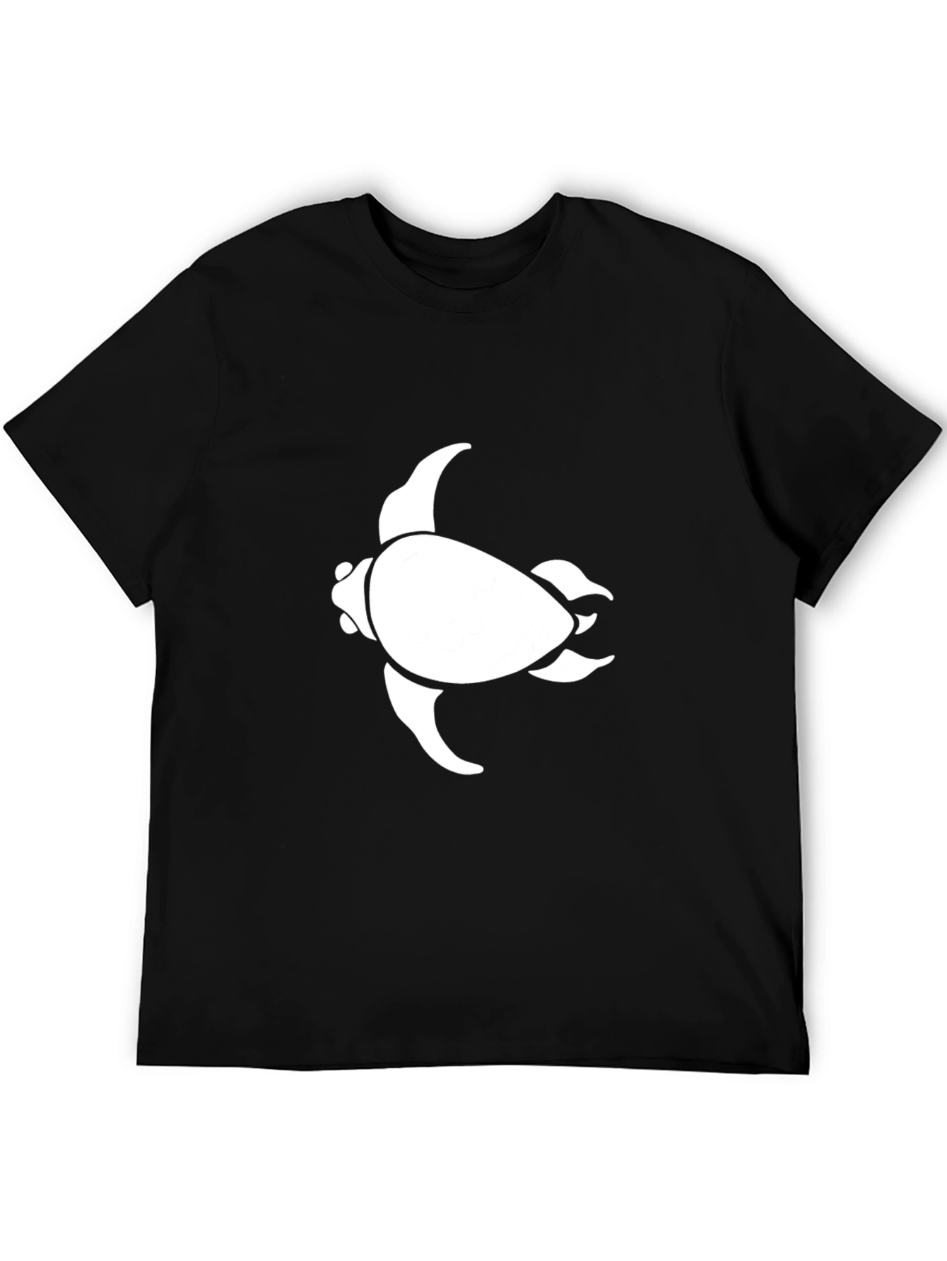 Sea Turtle Graphic Tee - Black Cotton Blend