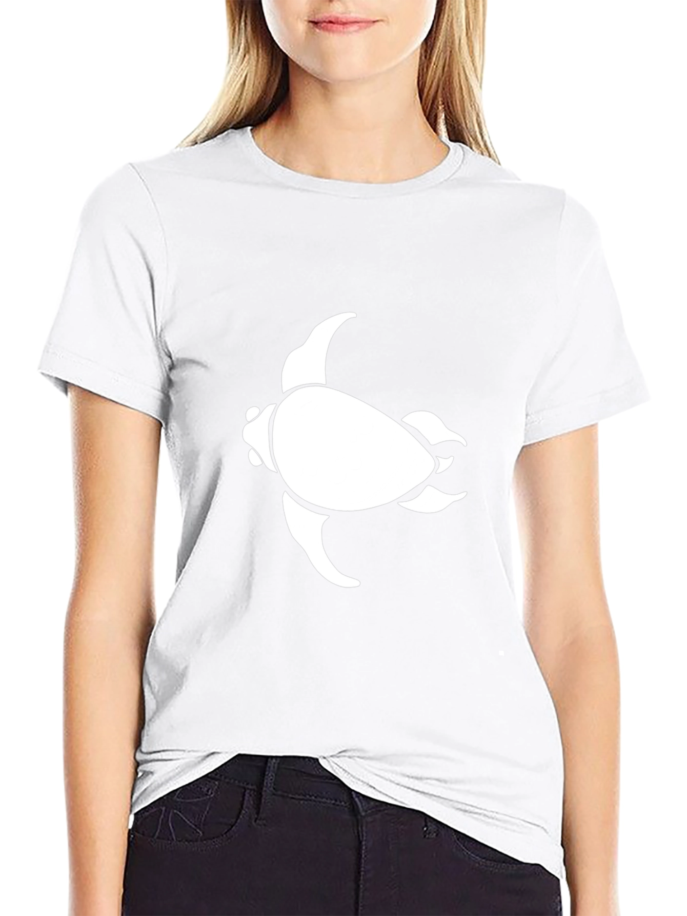 Sea Turtle Graphic Tee - Black Cotton Blend