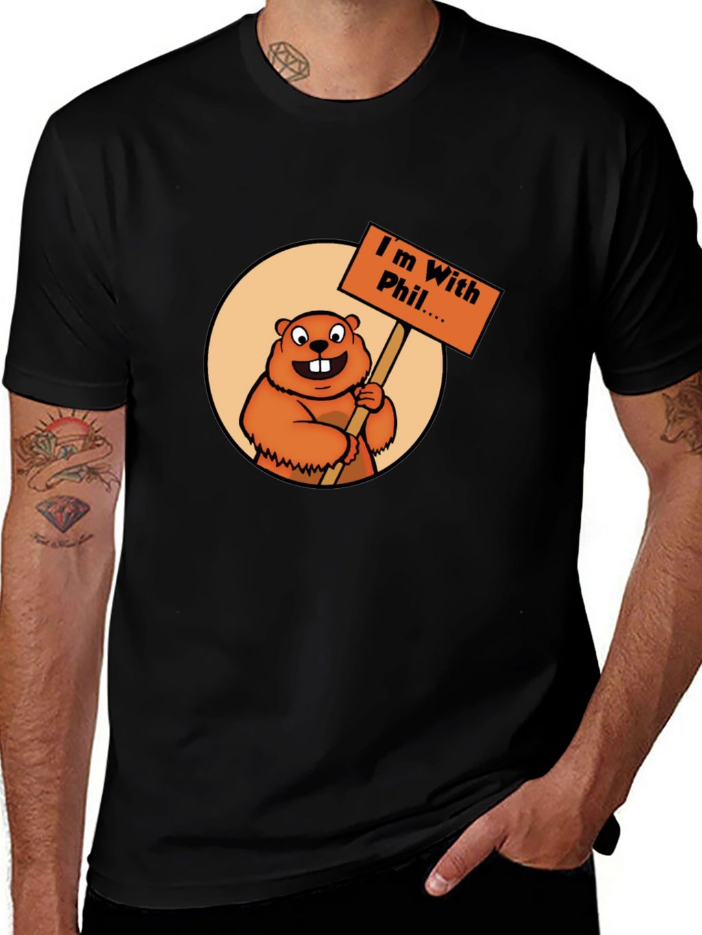 Im With Phil T-Shirt - Groundhog Day Apparel