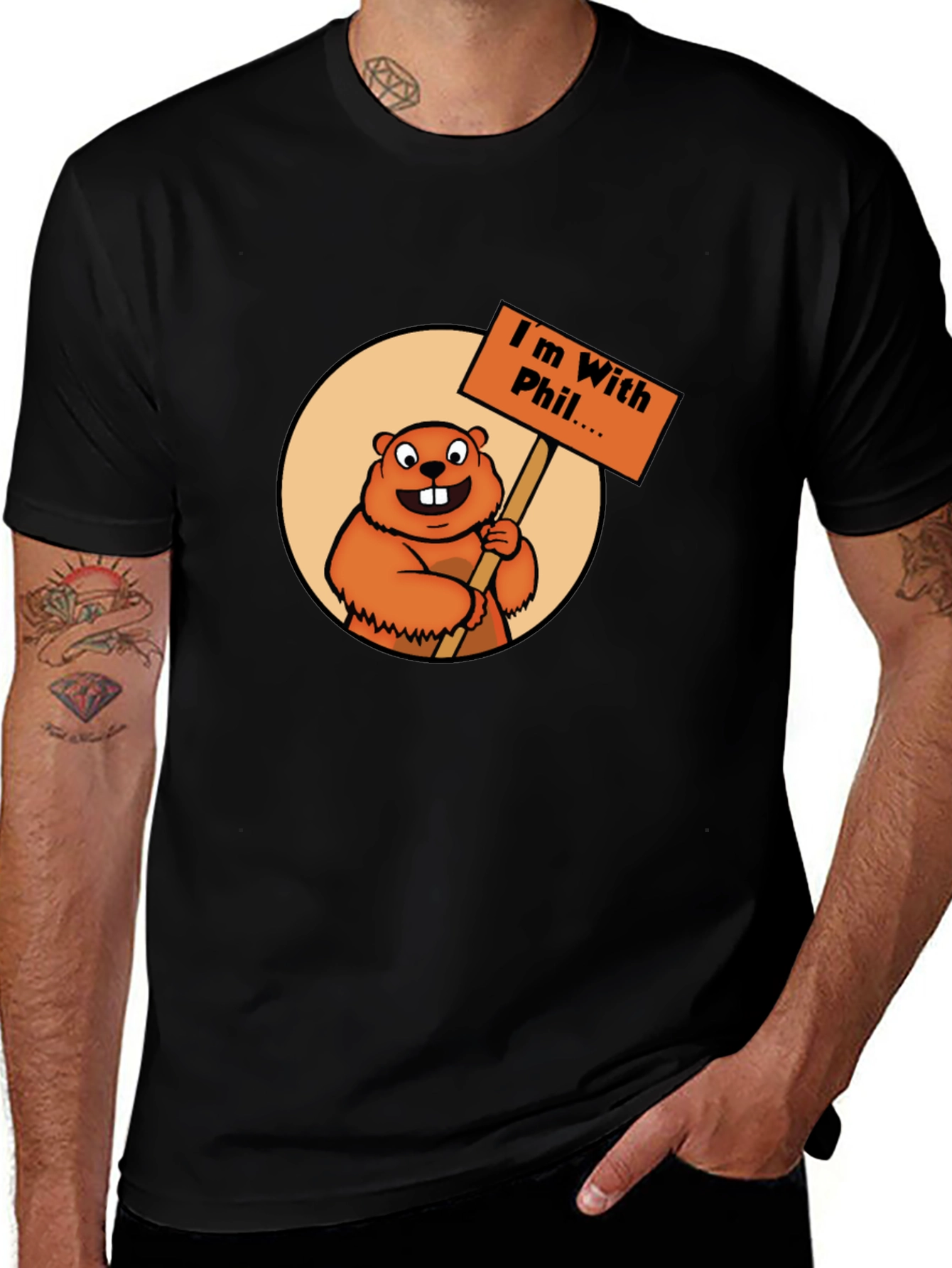 Im With Phil T-Shirt - Groundhog Day Apparel