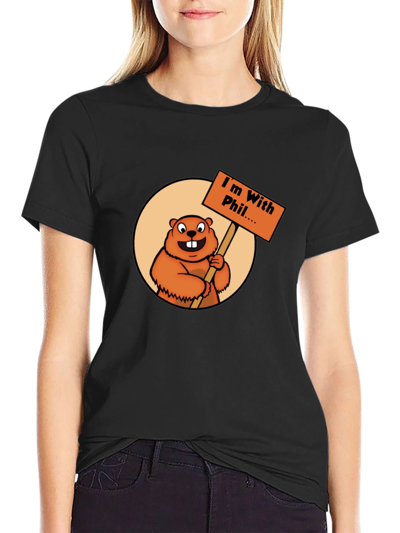 Im With Phil T-Shirt - Groundhog Day Apparel