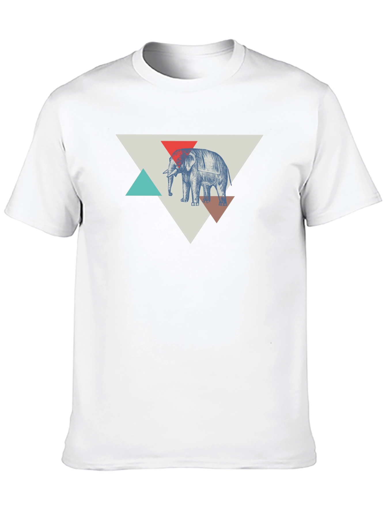 Elephant Graphic Tee - Geometric Design