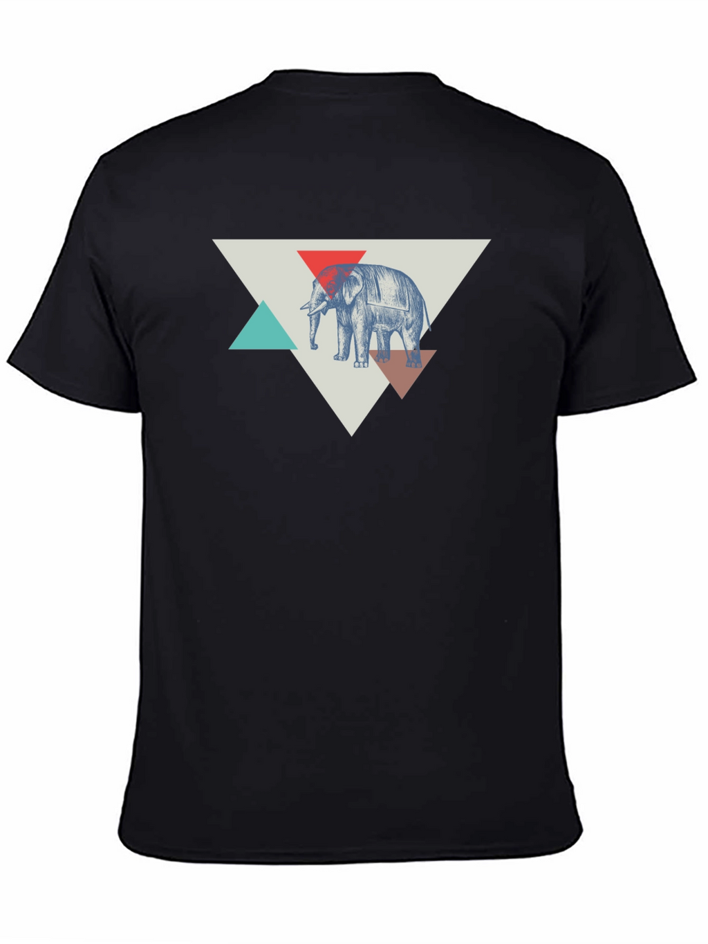 Elephant Graphic Tee - Geometric Design