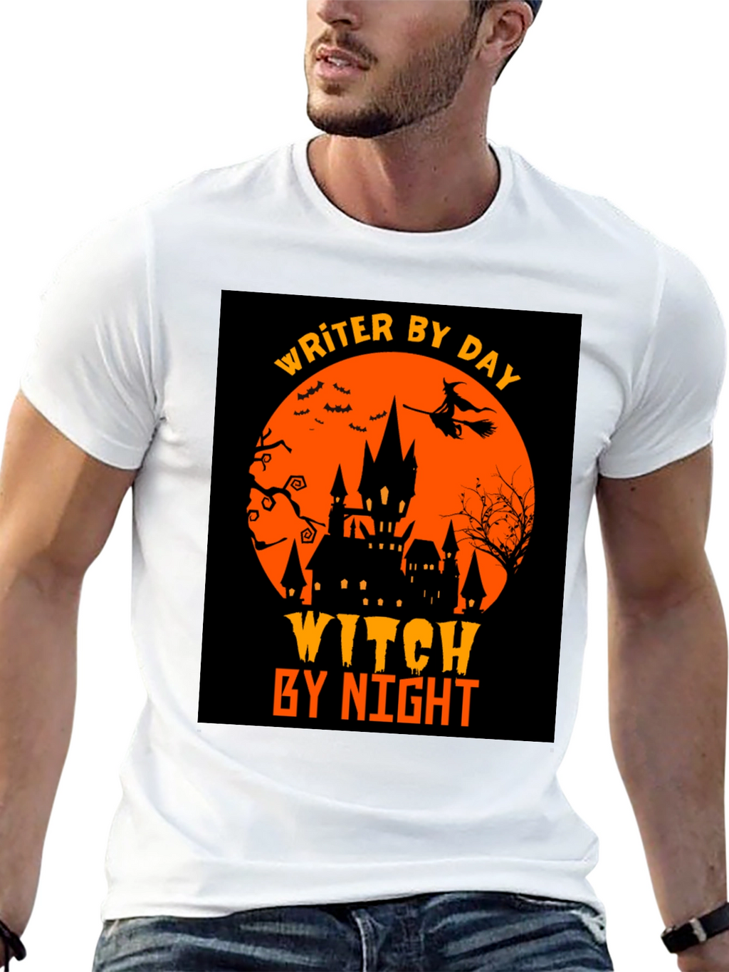 Writer By Day Witch By Night Halloween T-Shirt