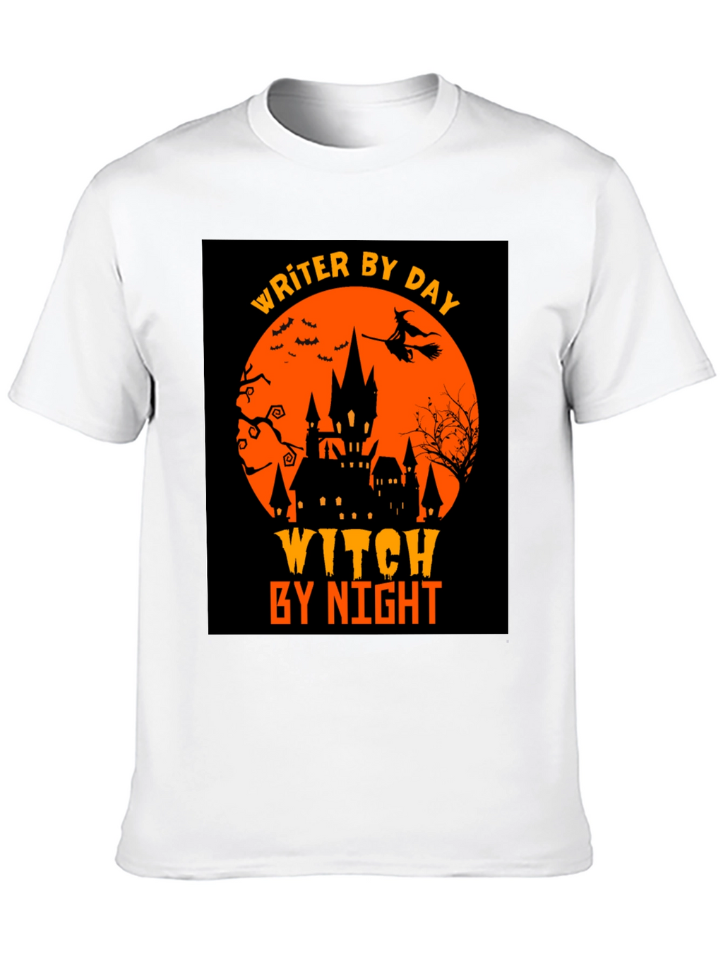 Writer By Day Witch By Night Halloween T-Shirt