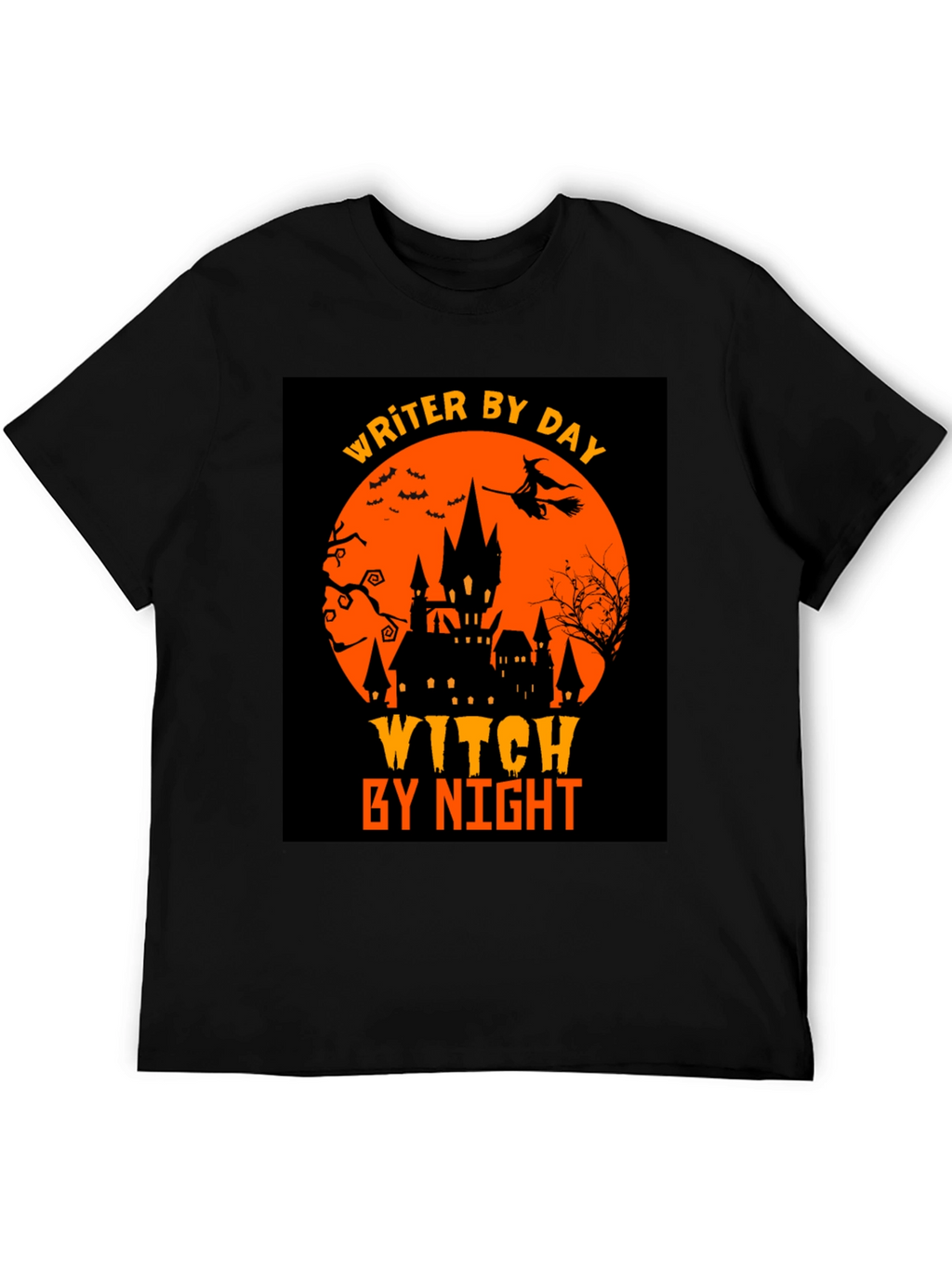 Writer By Day Witch By Night Halloween T-Shirt