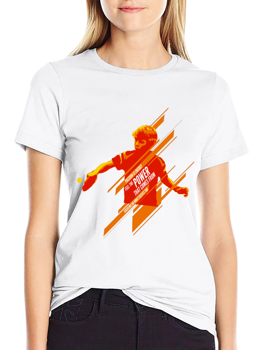 Table Tennis Power Graphic Tee - Passion Energy Shirt