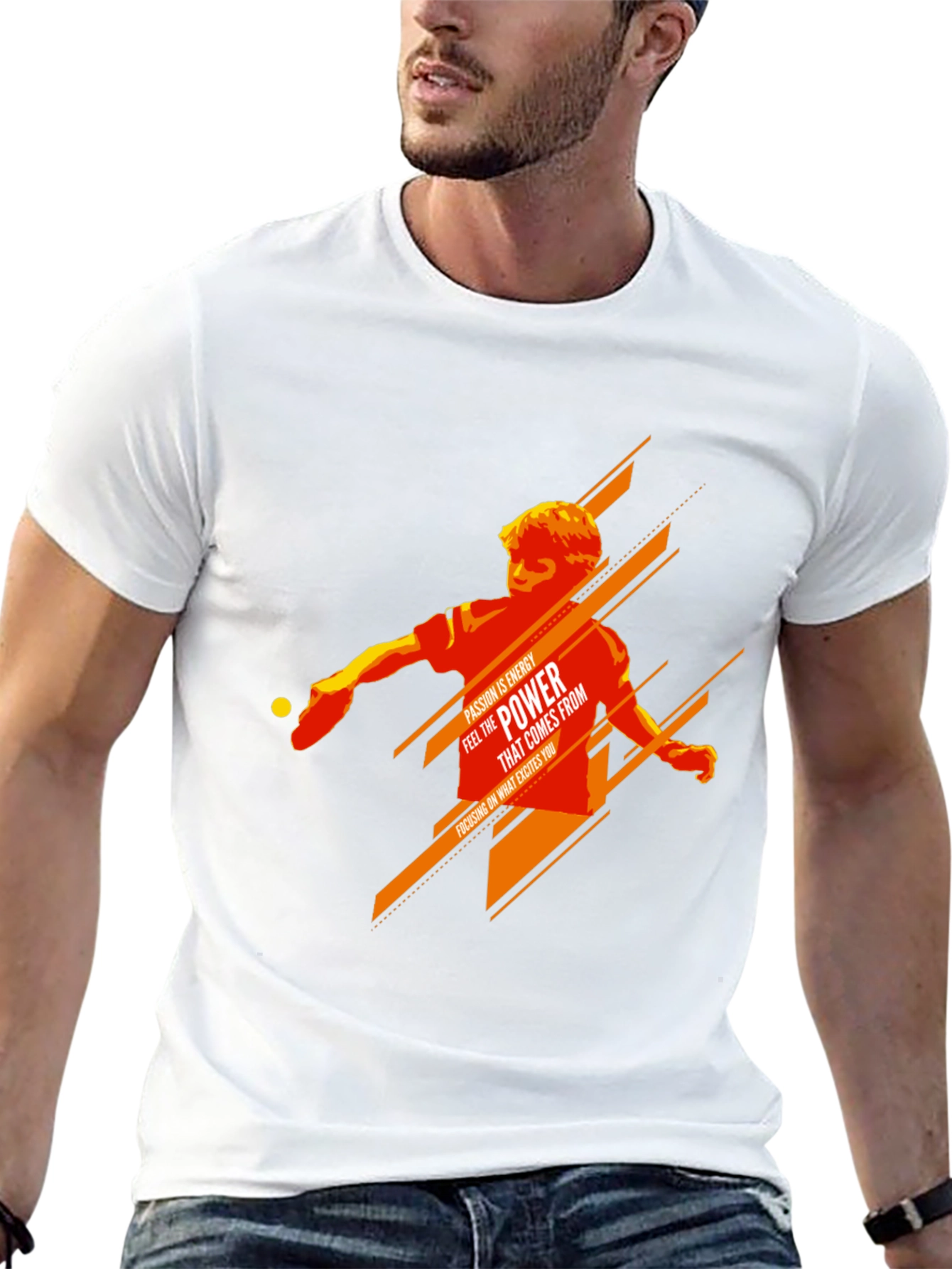 Table Tennis Power Graphic Tee - Passion Energy Shirt