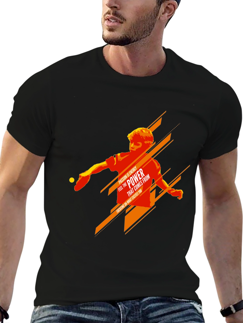 Table Tennis Power Graphic Tee - Passion Energy Shirt
