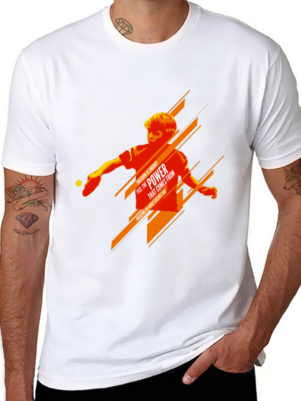 Table Tennis Power Graphic Tee - Passion Energy Shirt