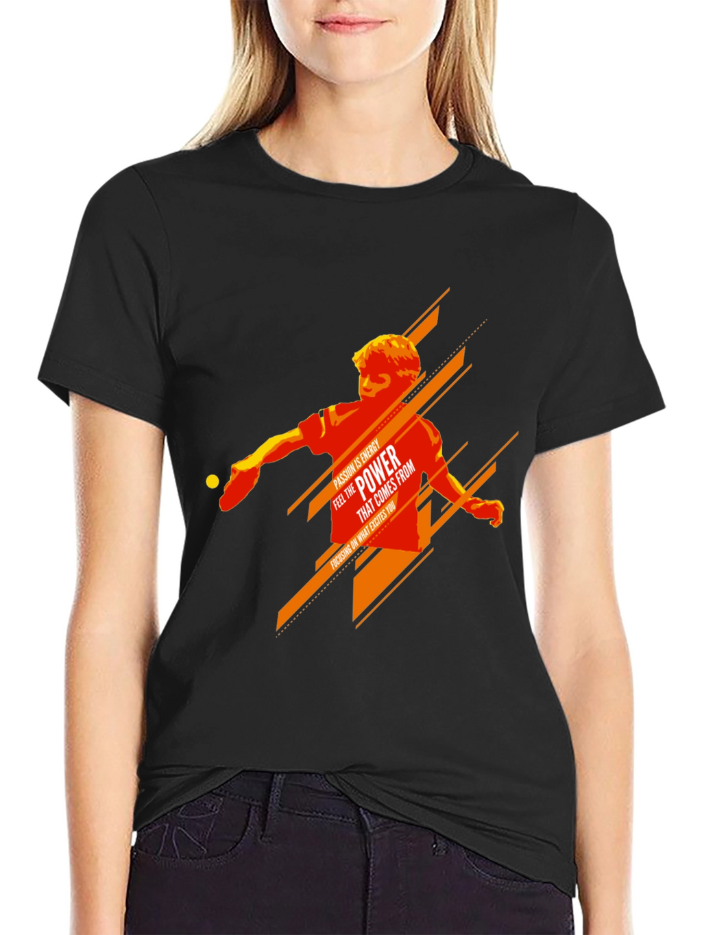 Table Tennis Power Graphic Tee - Passion Energy Shirt