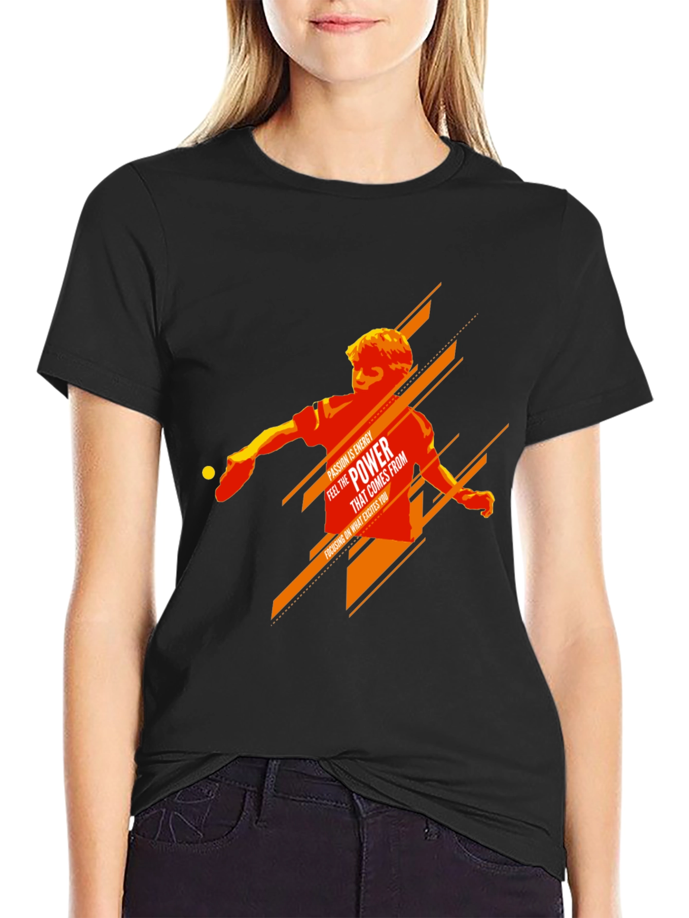Table Tennis Power Graphic Tee - Passion Energy Shirt
