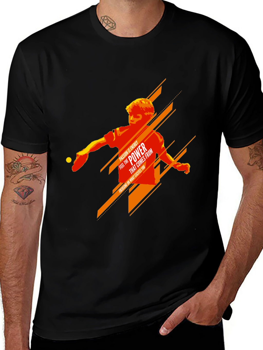 Table Tennis Power Graphic Tee - Passion Energy Shirt